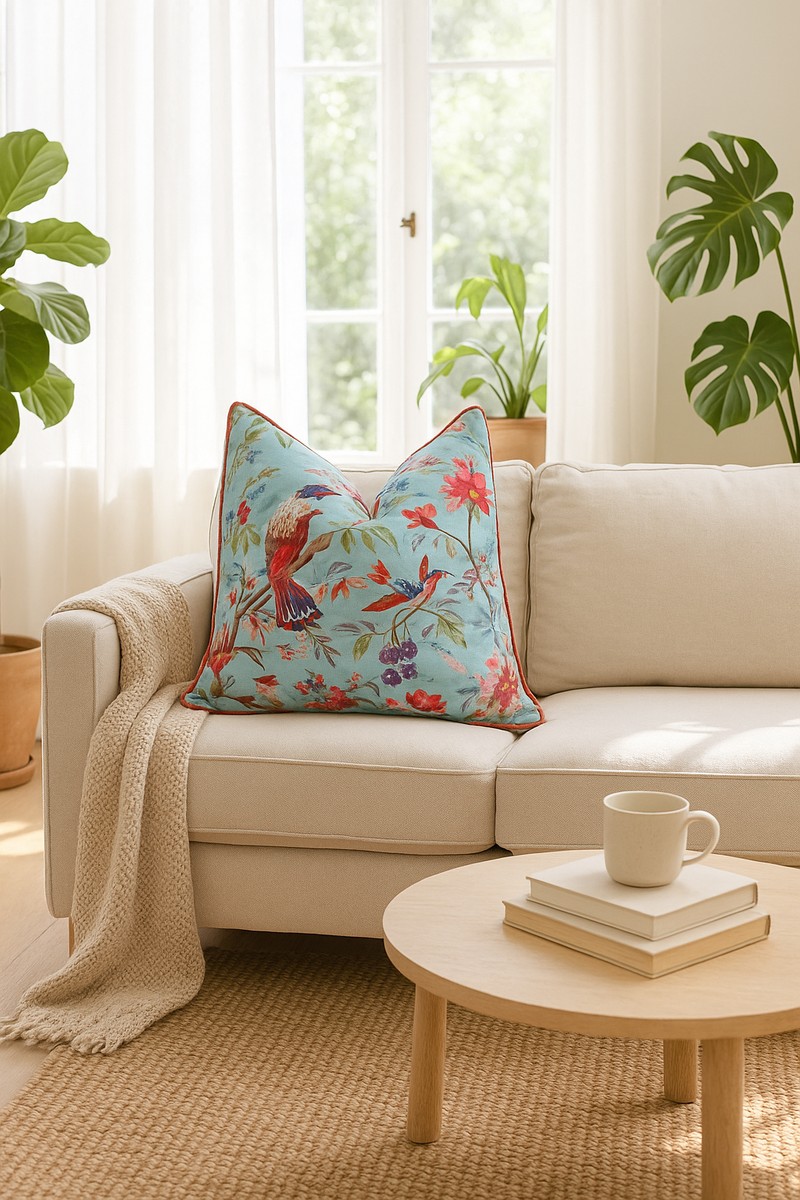 Winged Bliss Cotton Cushion Cover