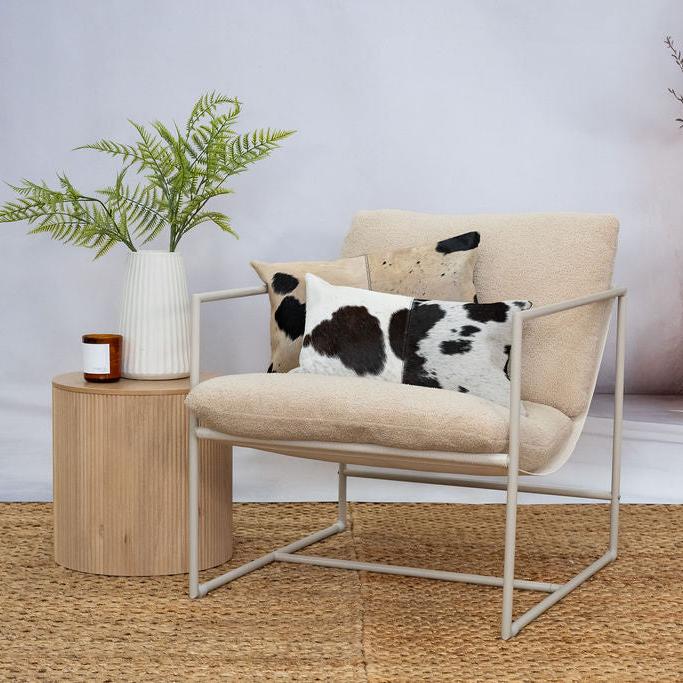 Black & White Cowhide Cushion - Luxury Style