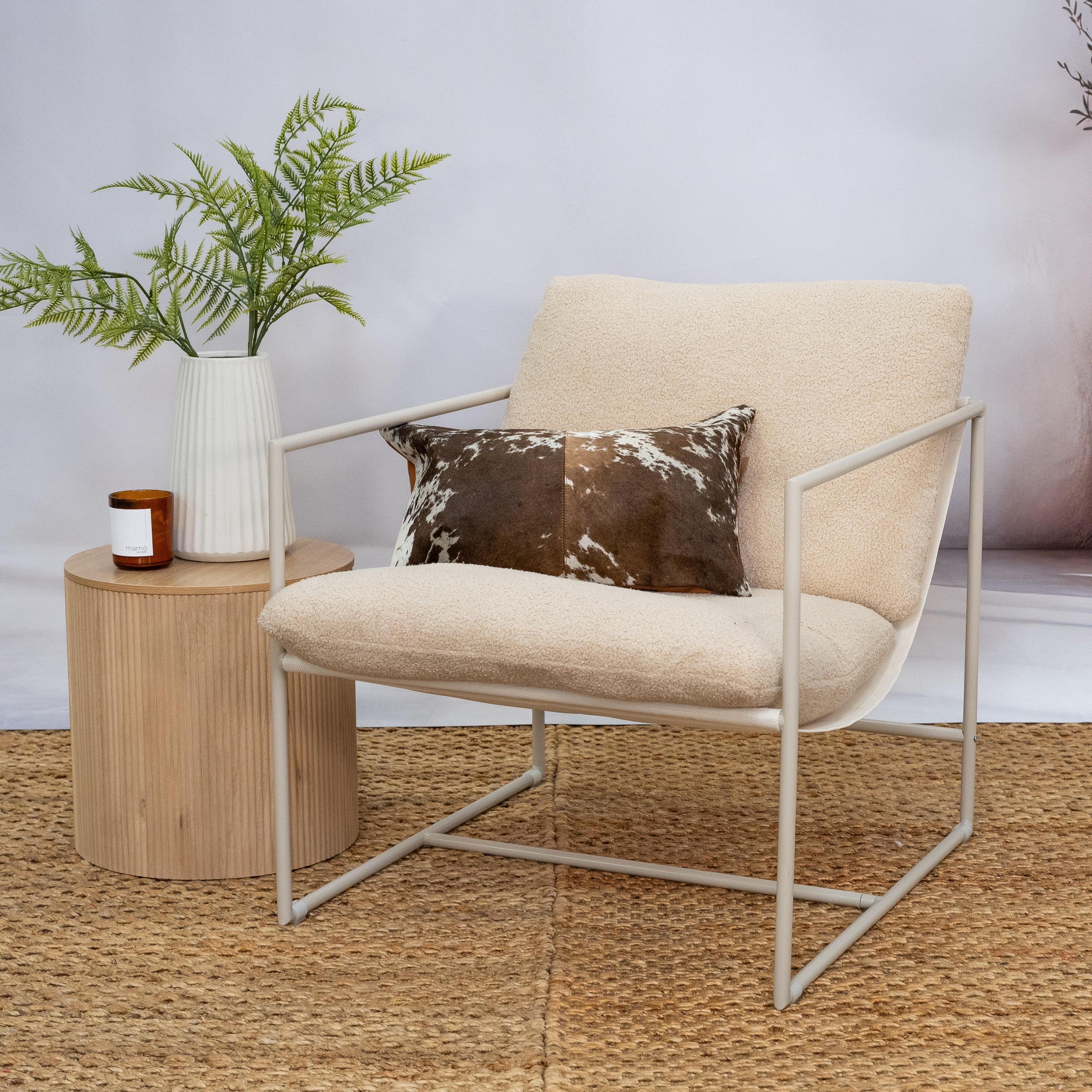 Brown & White Cowhide Cushion - Luxury Style