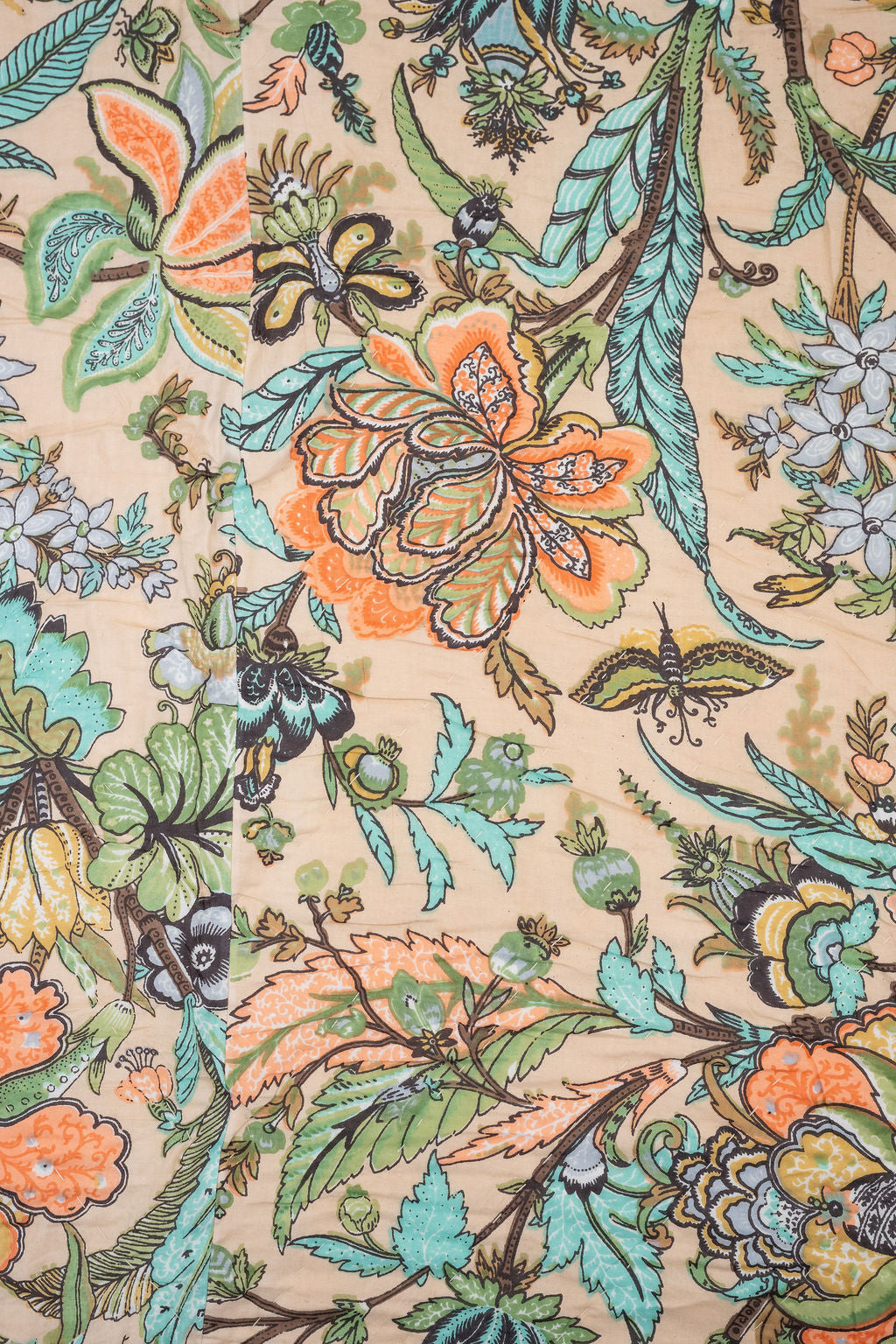 Floral Paradise Cotton Quilt Set - Queen/King