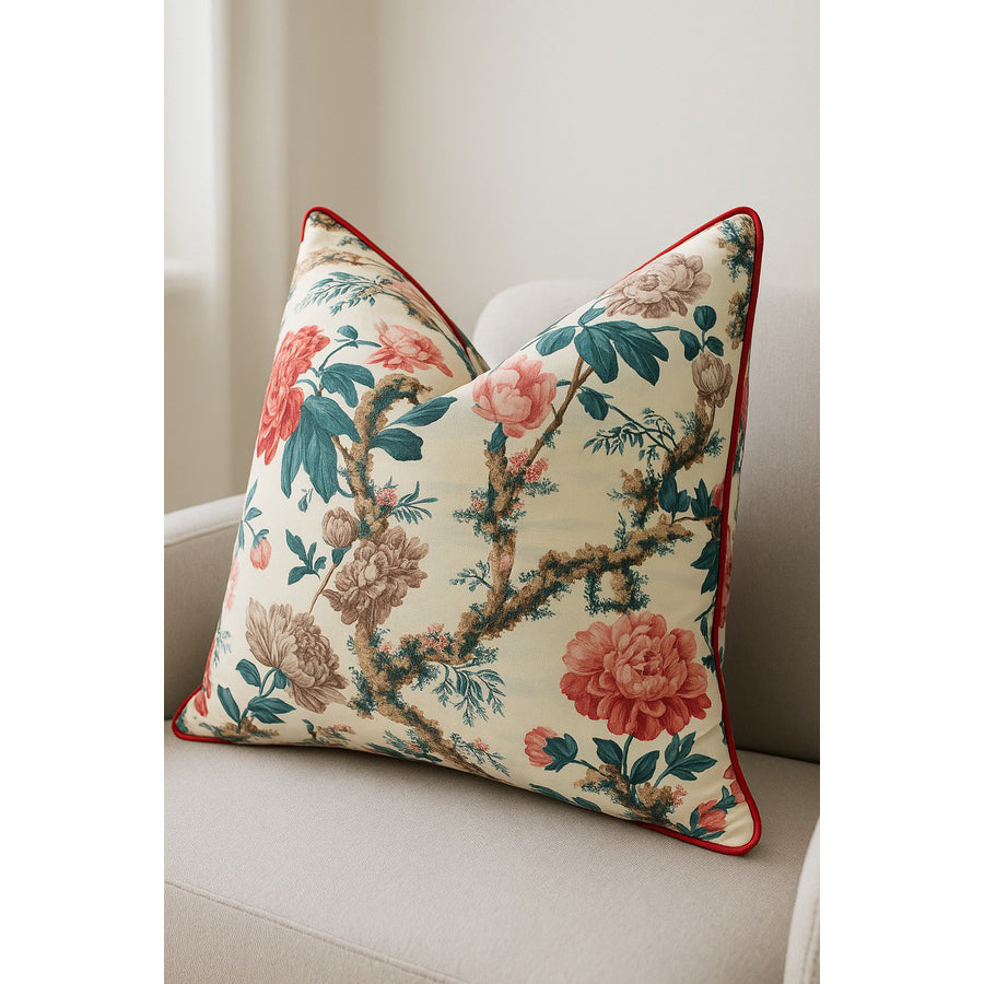 Floral Hideaway Cotton Cushion Cover