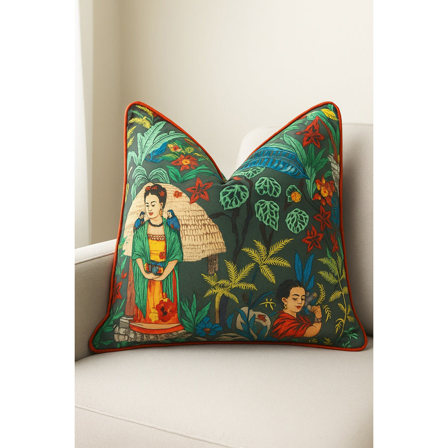 Frida's Extravaganza Cotton Cushion