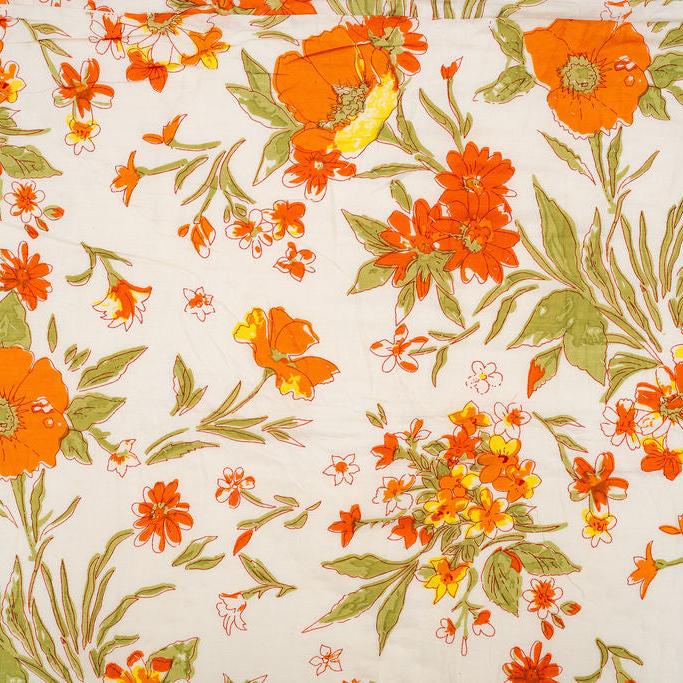 Botanical Garden Green Quilt Set - Handprinted Cotton