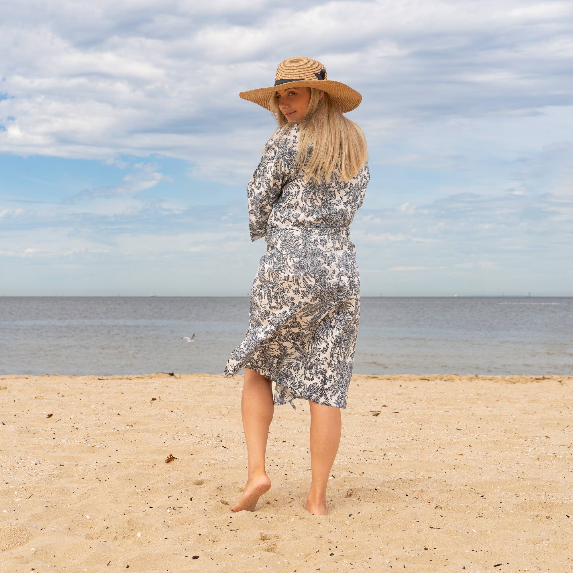 SHEENA' Women's Cotton Kimono Robe - Chic Timeless