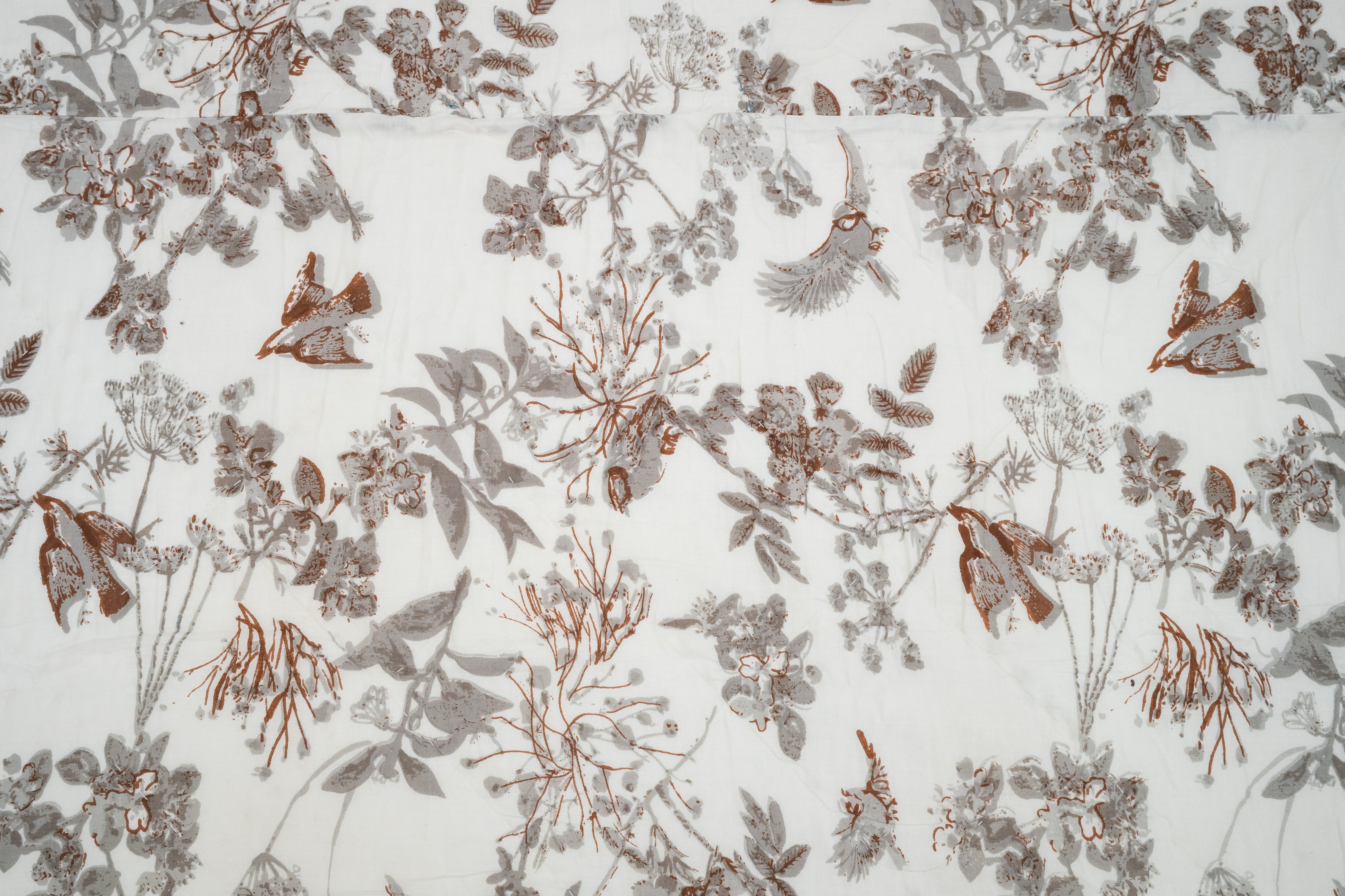 Eucalyptus Breeze Quilt Set - Earthy Florals & Birds