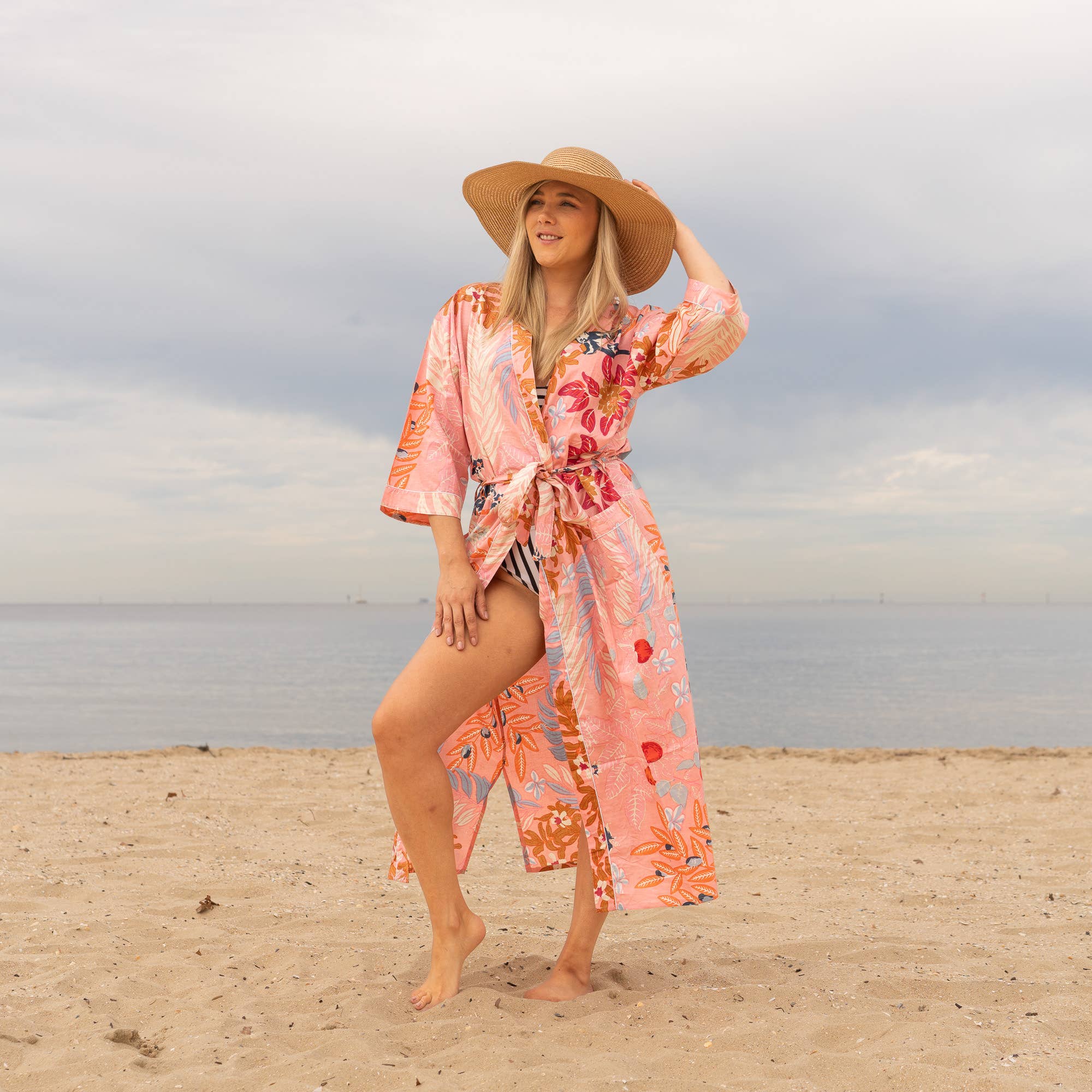 Boho Chic' Women's Cotton Kimono Robe - Relaxed Style