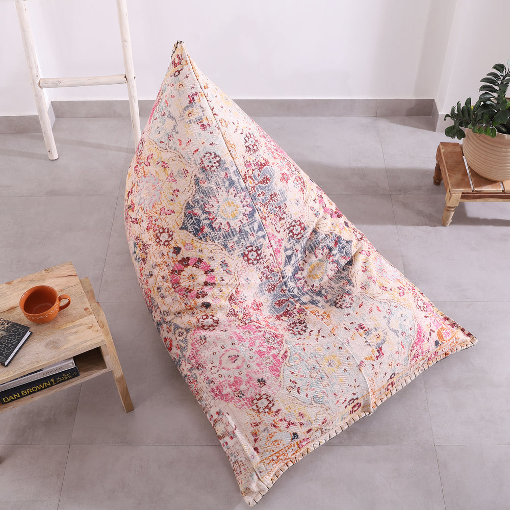 Premium bohemian bean bag floor cushion chair for bedroom and lounge area