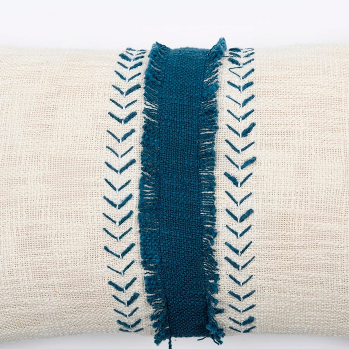 Boho Indigo Tassel Cushion Cover
