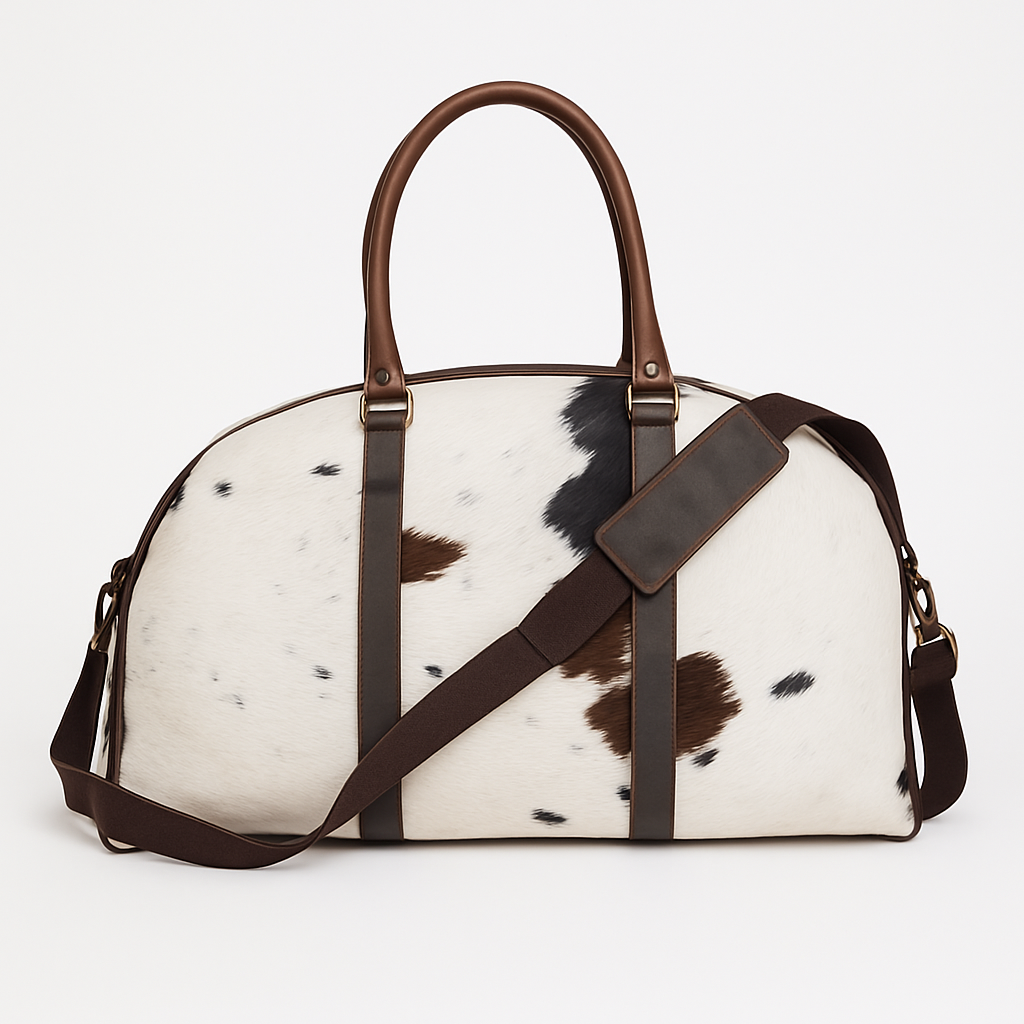 Cowhide Weekender – Leather Bag Luxe for Bold Travellers