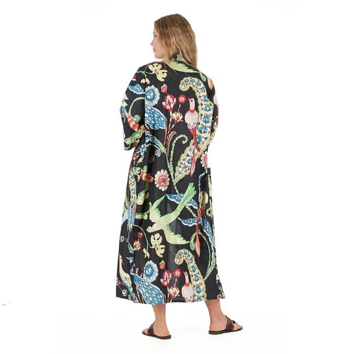 Frida Turkish Cotton Kimono Bathrobe for Women in Lightweight Boho Style