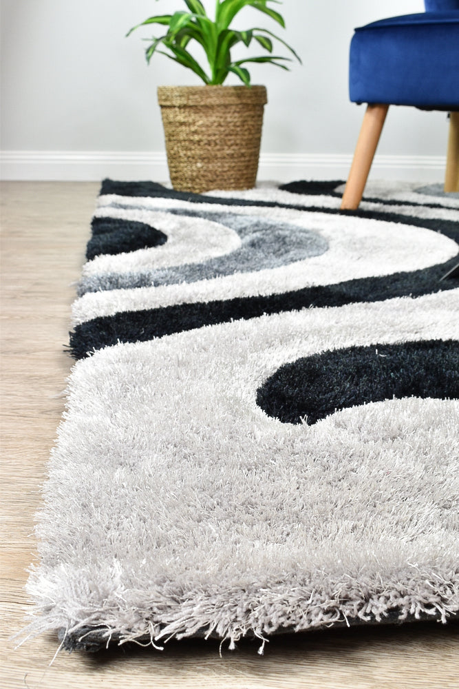 Florida Black Grey Rug 883 - Bold Statement Rug