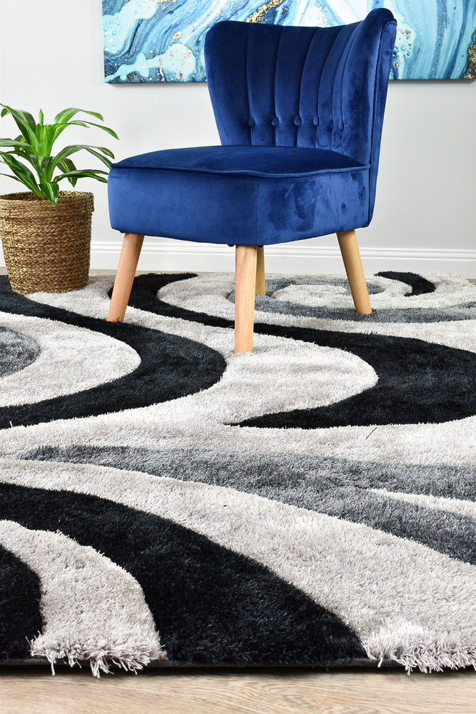 Florida Black Grey Rug 883 - Bold Statement Rug
