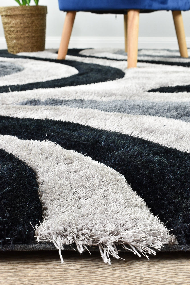 Florida Black Grey Rug 883 - Bold Statement Rug