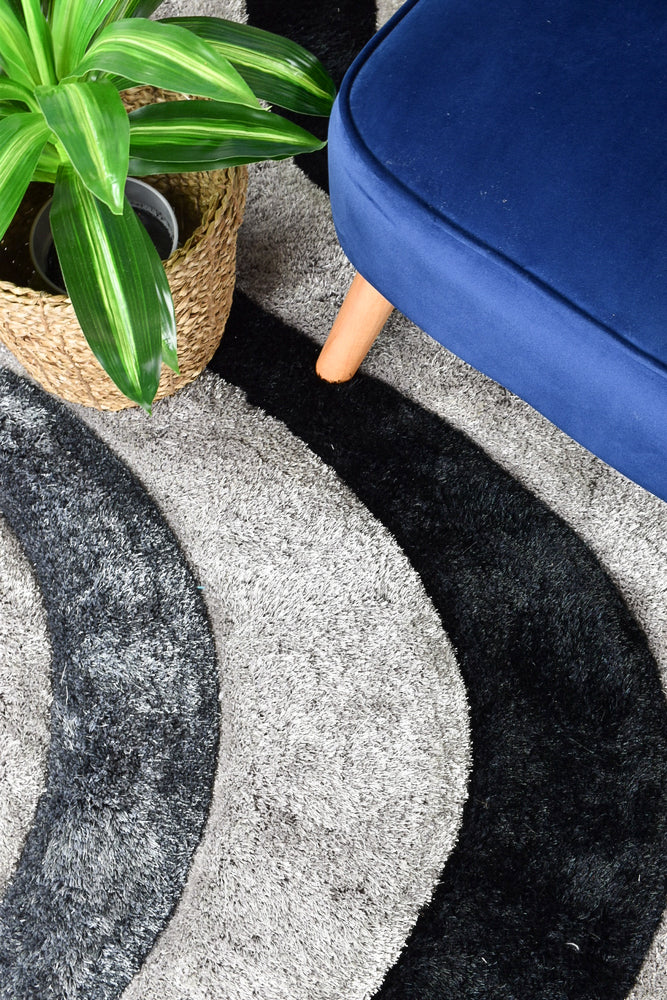 Florida Black Grey Rug 883 - Bold Statement Rug