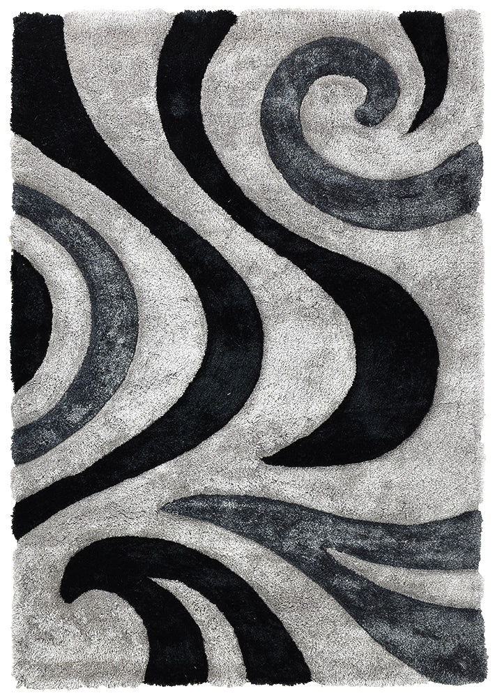 Florida Black Grey Rug 883 - Bold Statement Rug