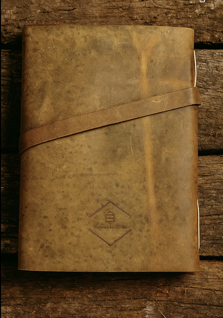 Vintage Leather Journal - A4 Handcrafted