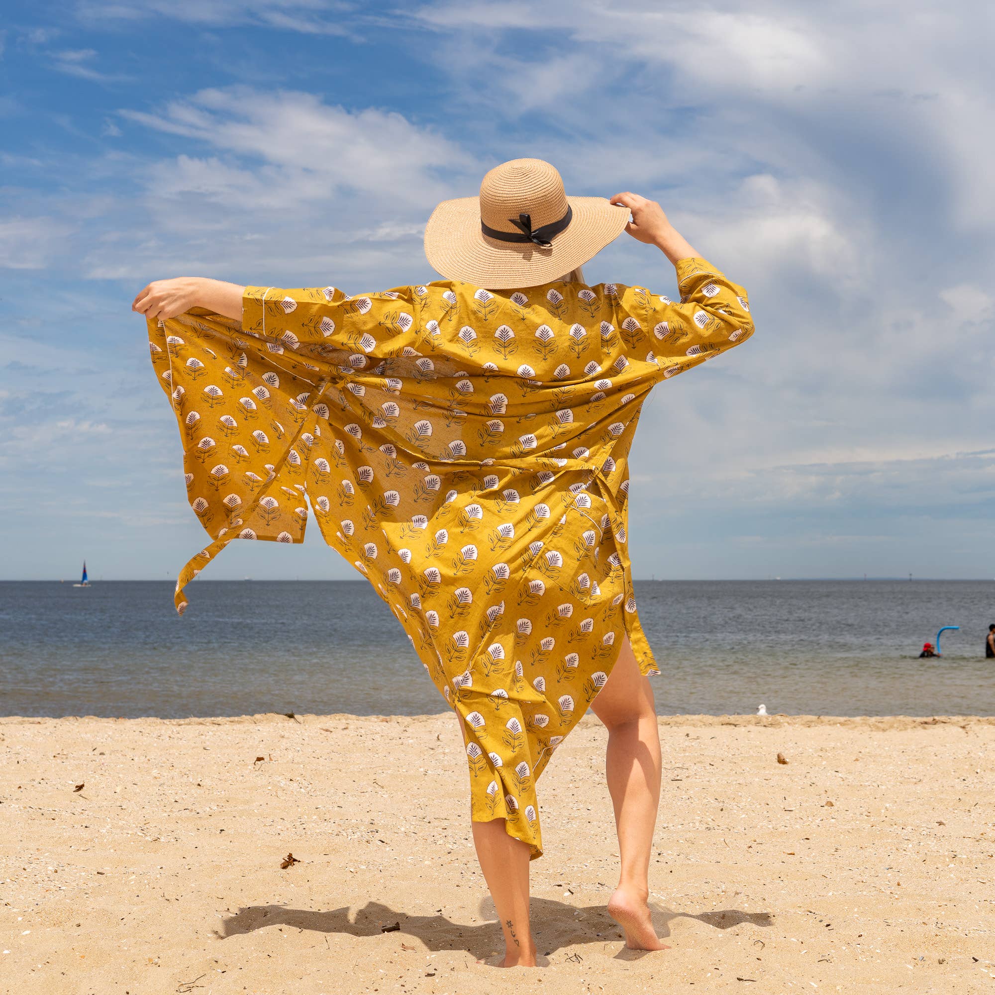 AMEE' Women's Cotton Kimono Robe - Classic Style