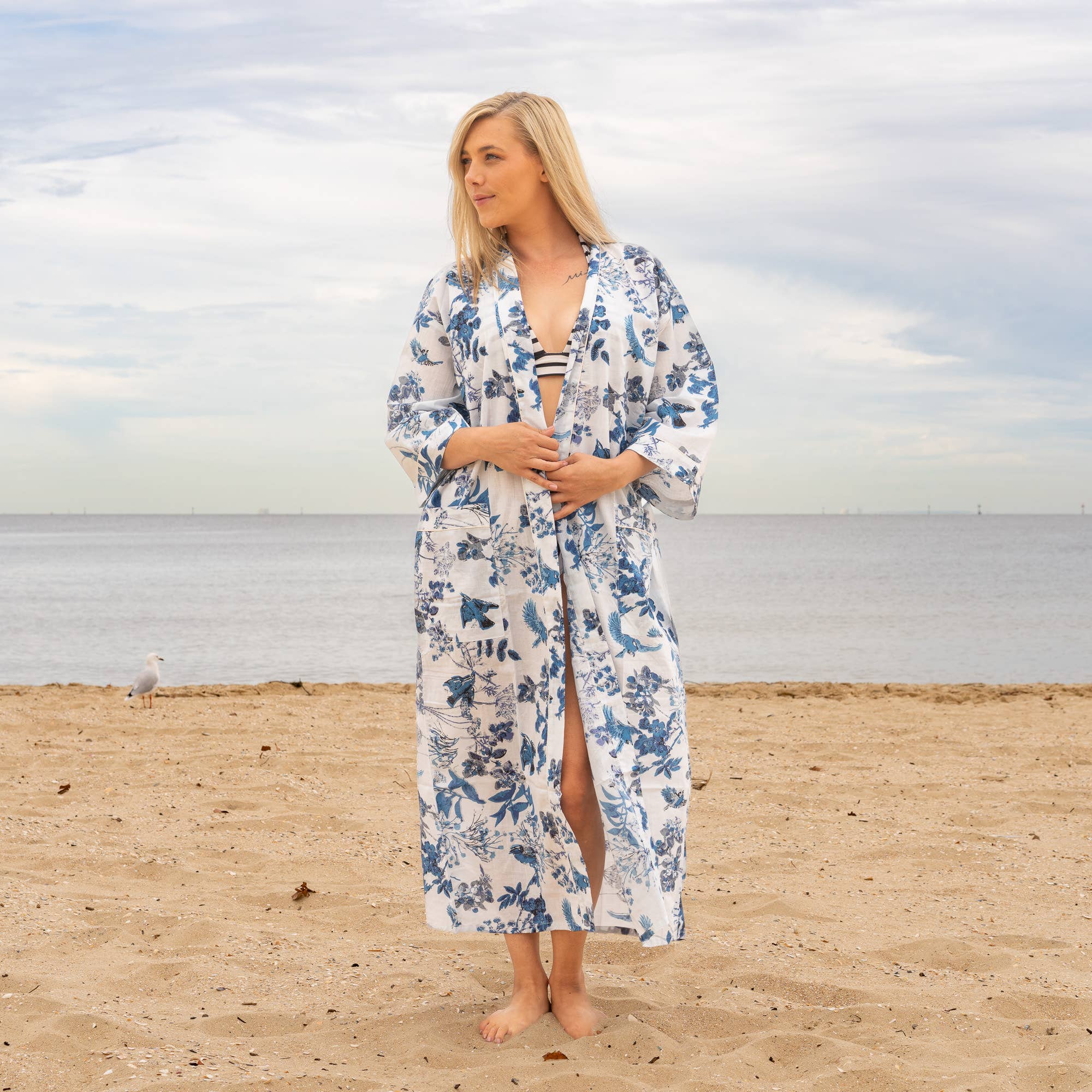 Aisha Women's Cotton Kimono Robe - Effortless Style