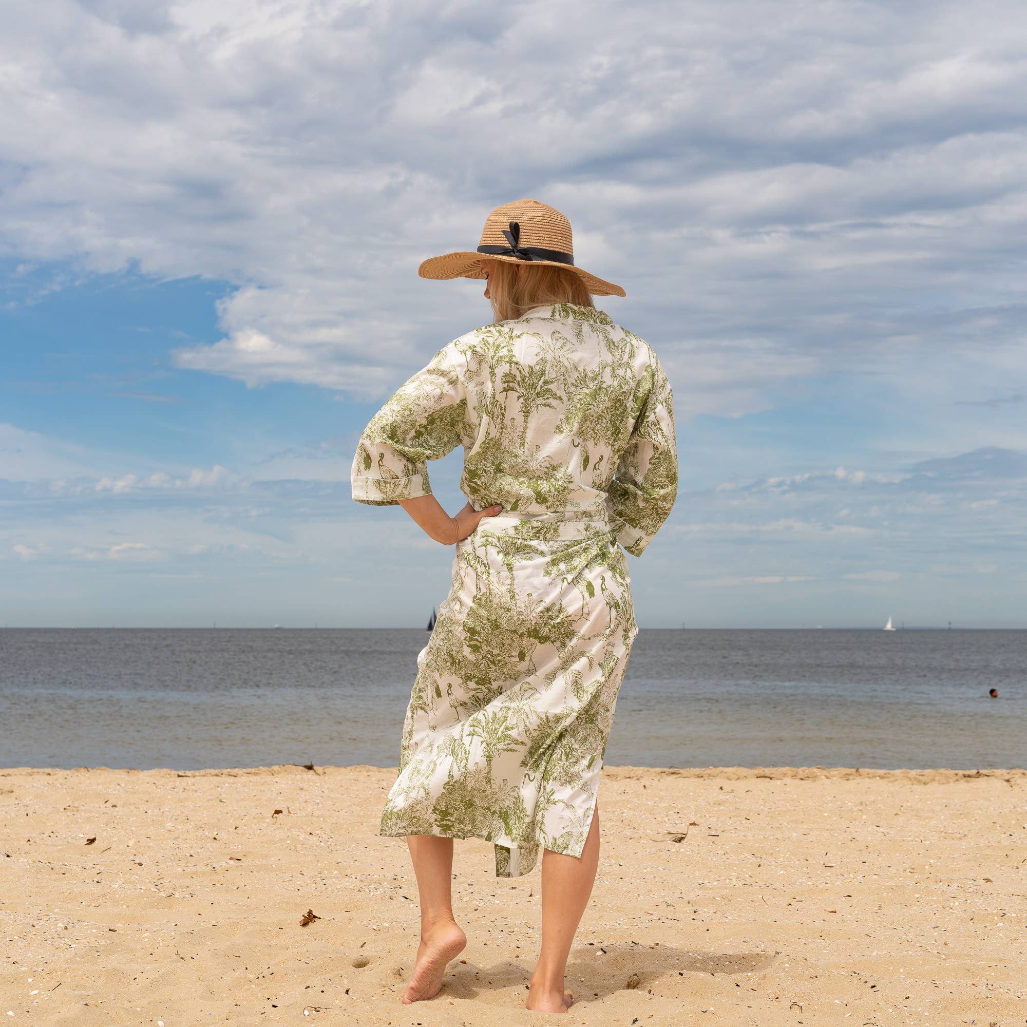 MADRAS' Women's Cotton Kimono Robe - Elegant Design