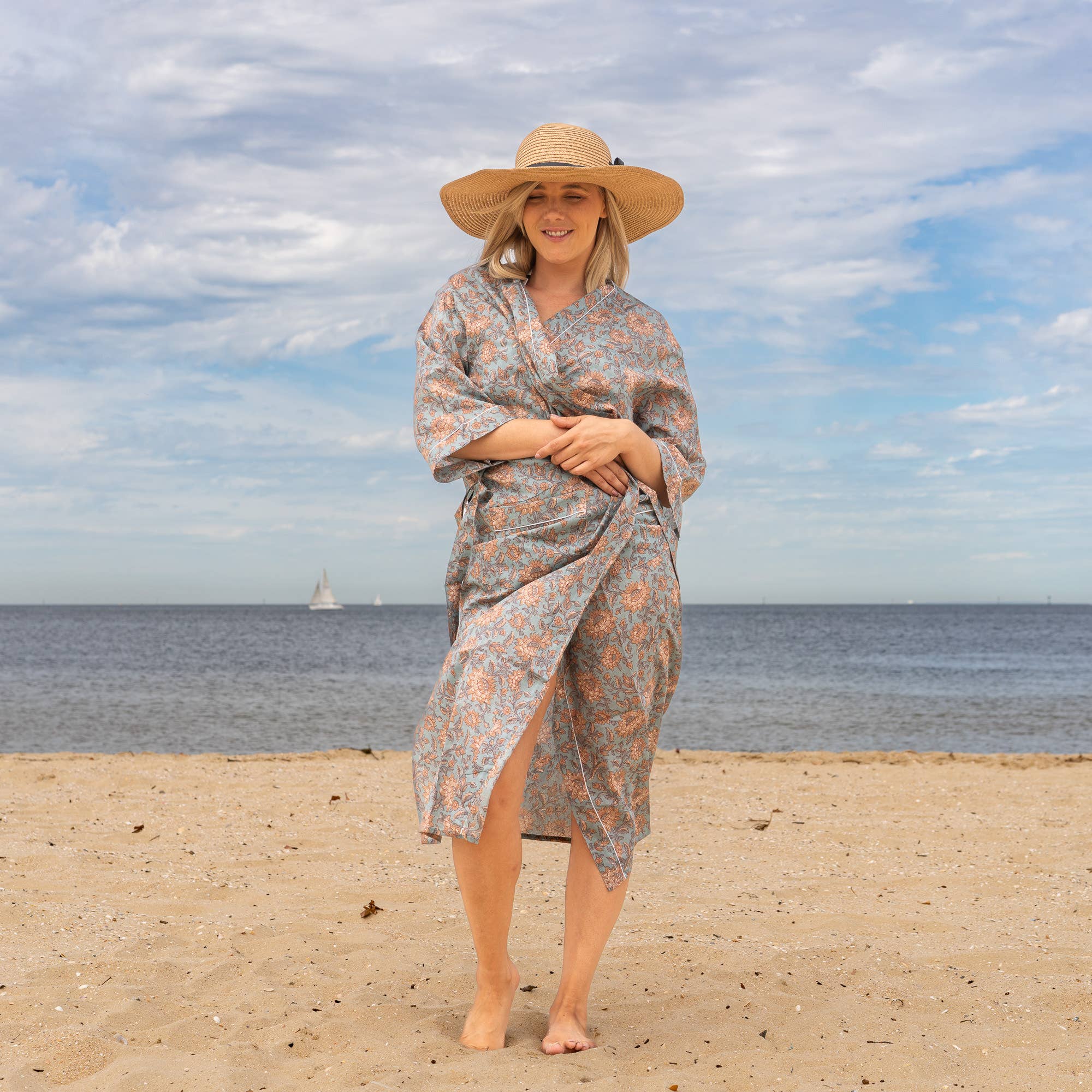 BOHO VIBES' Women's Cotton Kimono Robe - Trendy Look