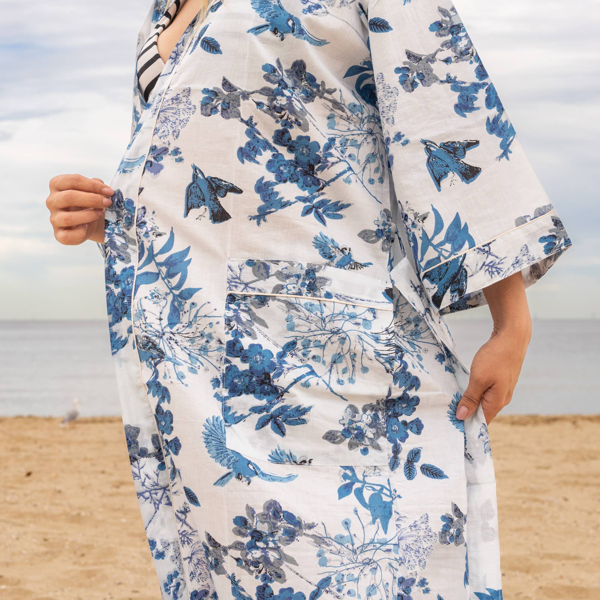 Aisha Women's Cotton Kimono Robe - Effortless Style
