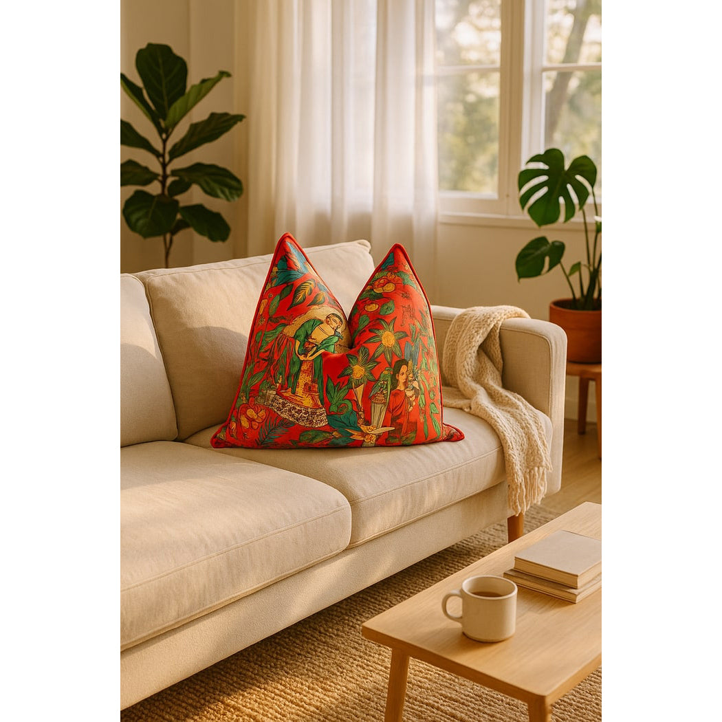 Cultura Mexicana Cotton Cushion Cover