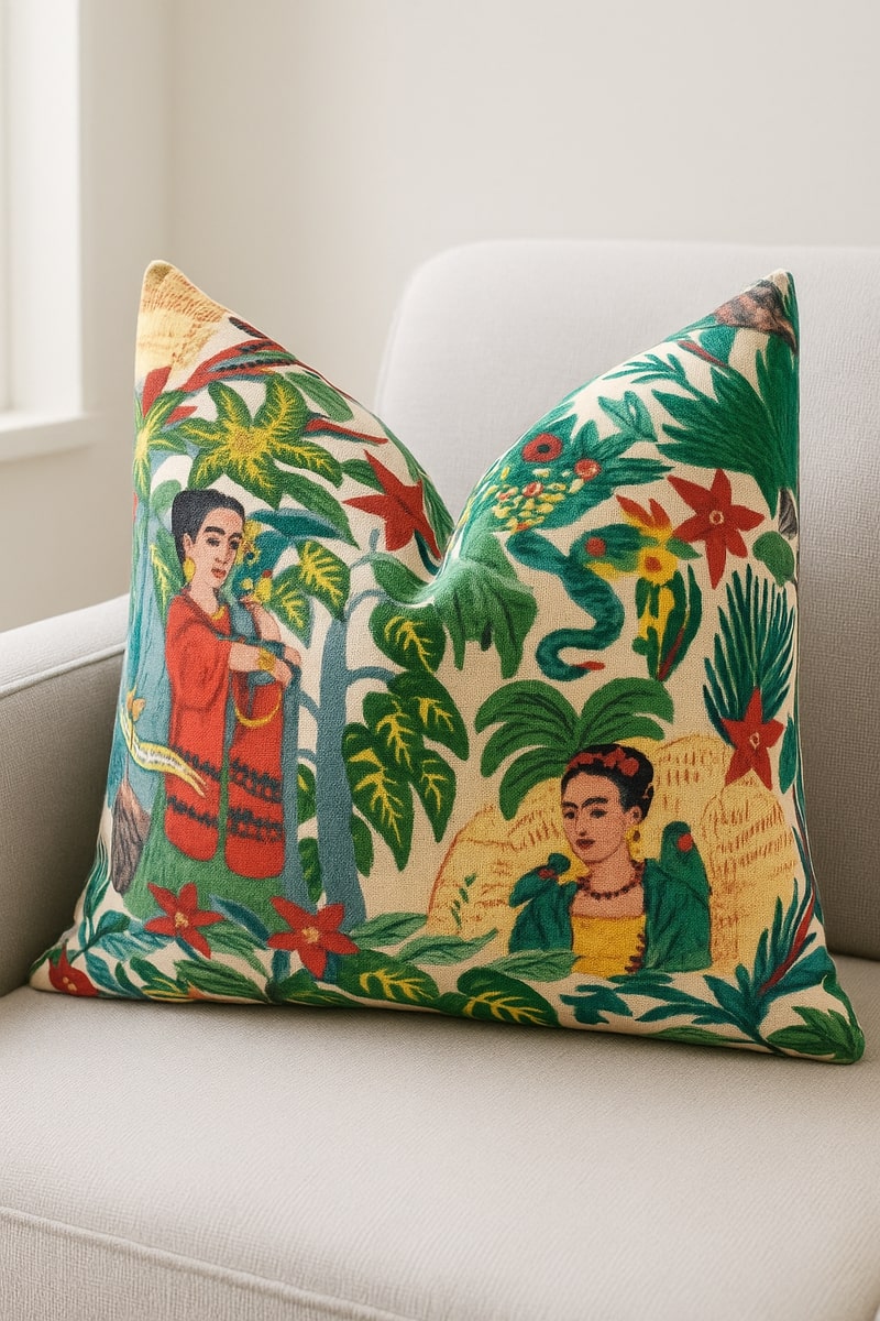 Vivid Frida Velvet Cushion Cover