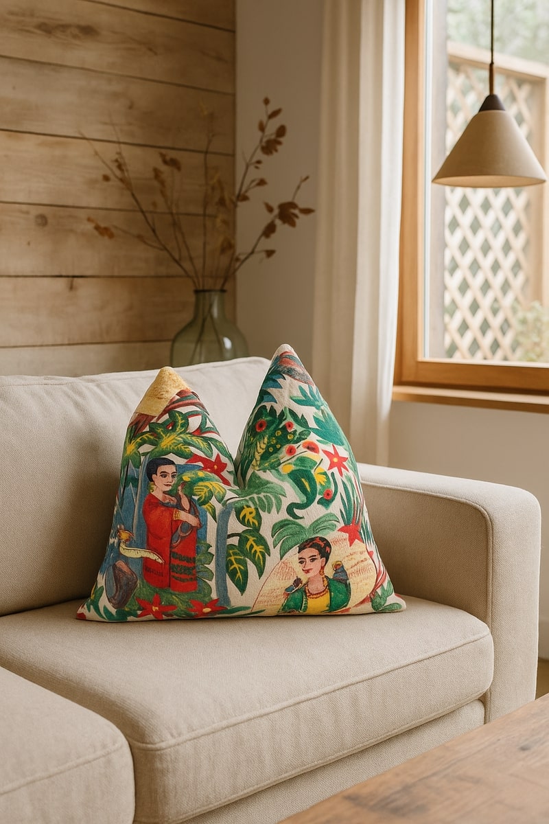 Vivid Frida Velvet Cushion Cover