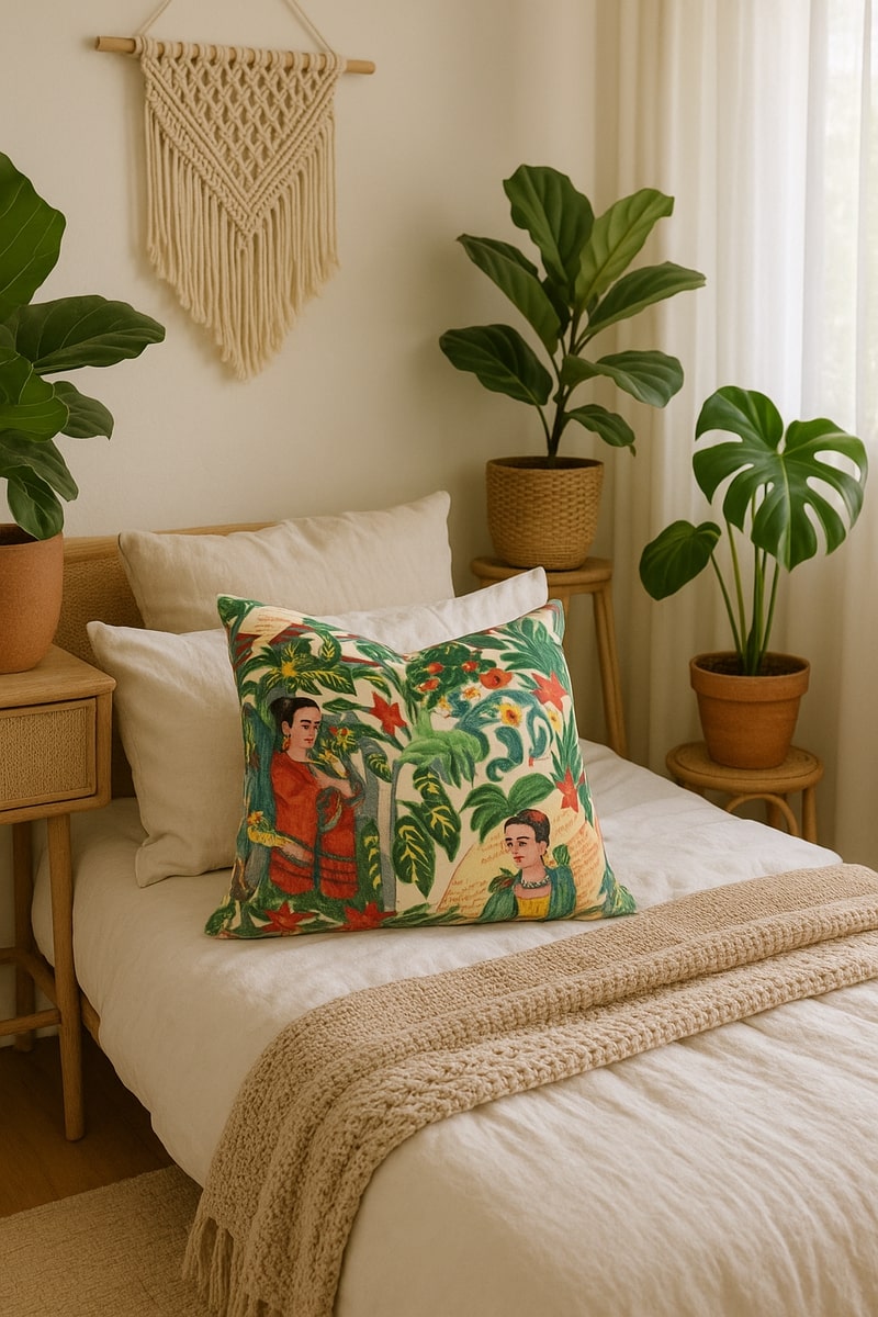 Vivid Frida Velvet Cushion Cover