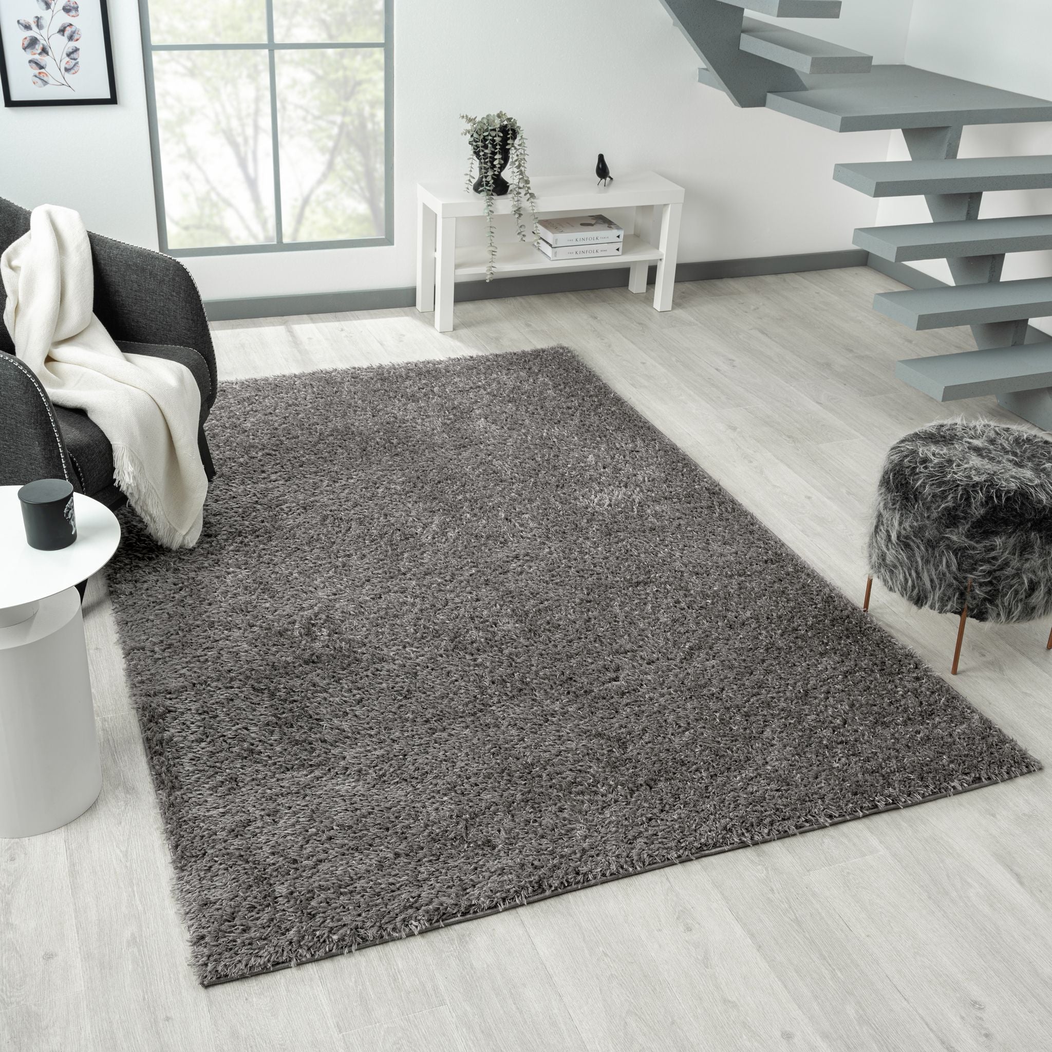 Fleecy 395 Ash Rug - Modern & Durable Floor Rug