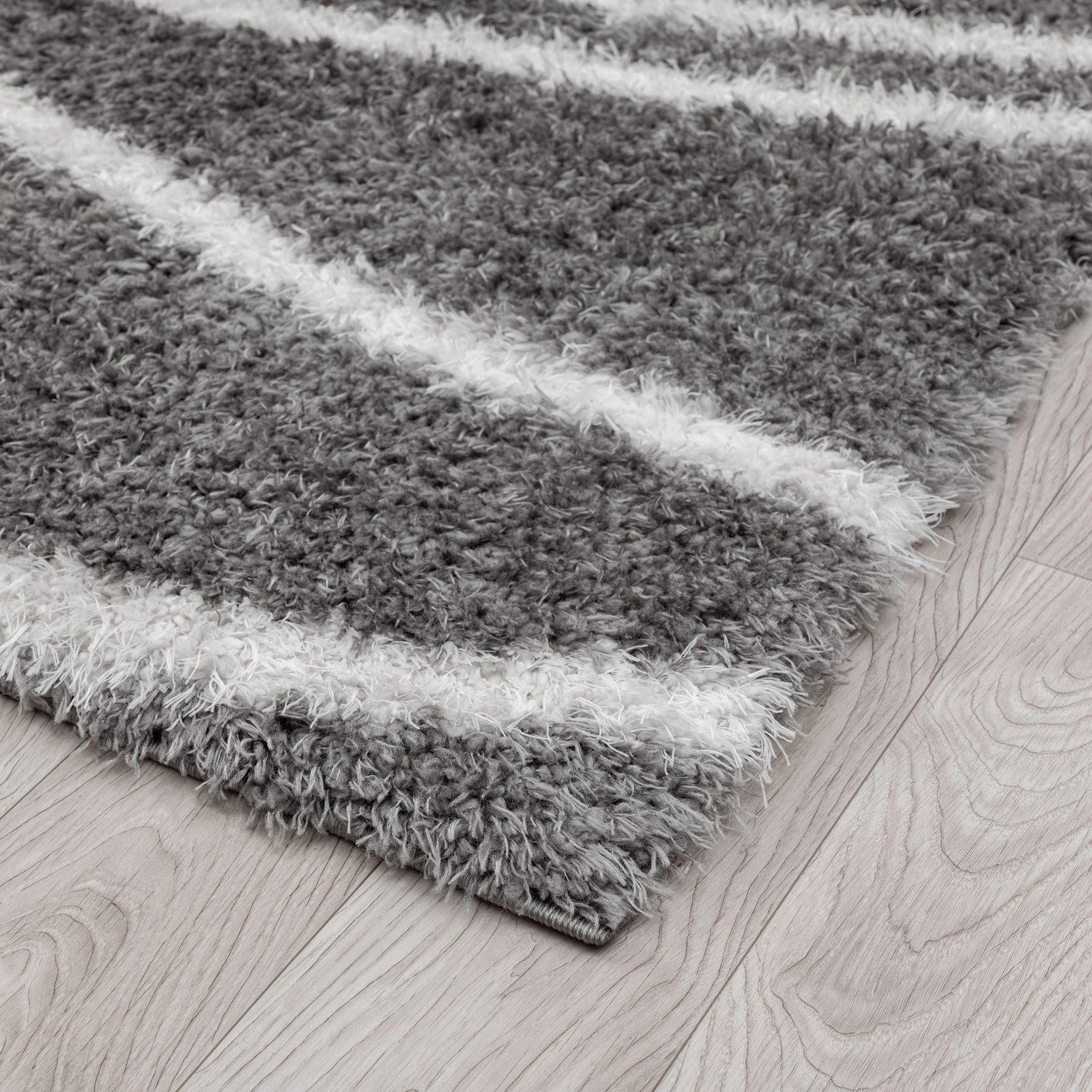 Plushy 385 Cloud Grey Runner Rug - Hallway Decor Staple