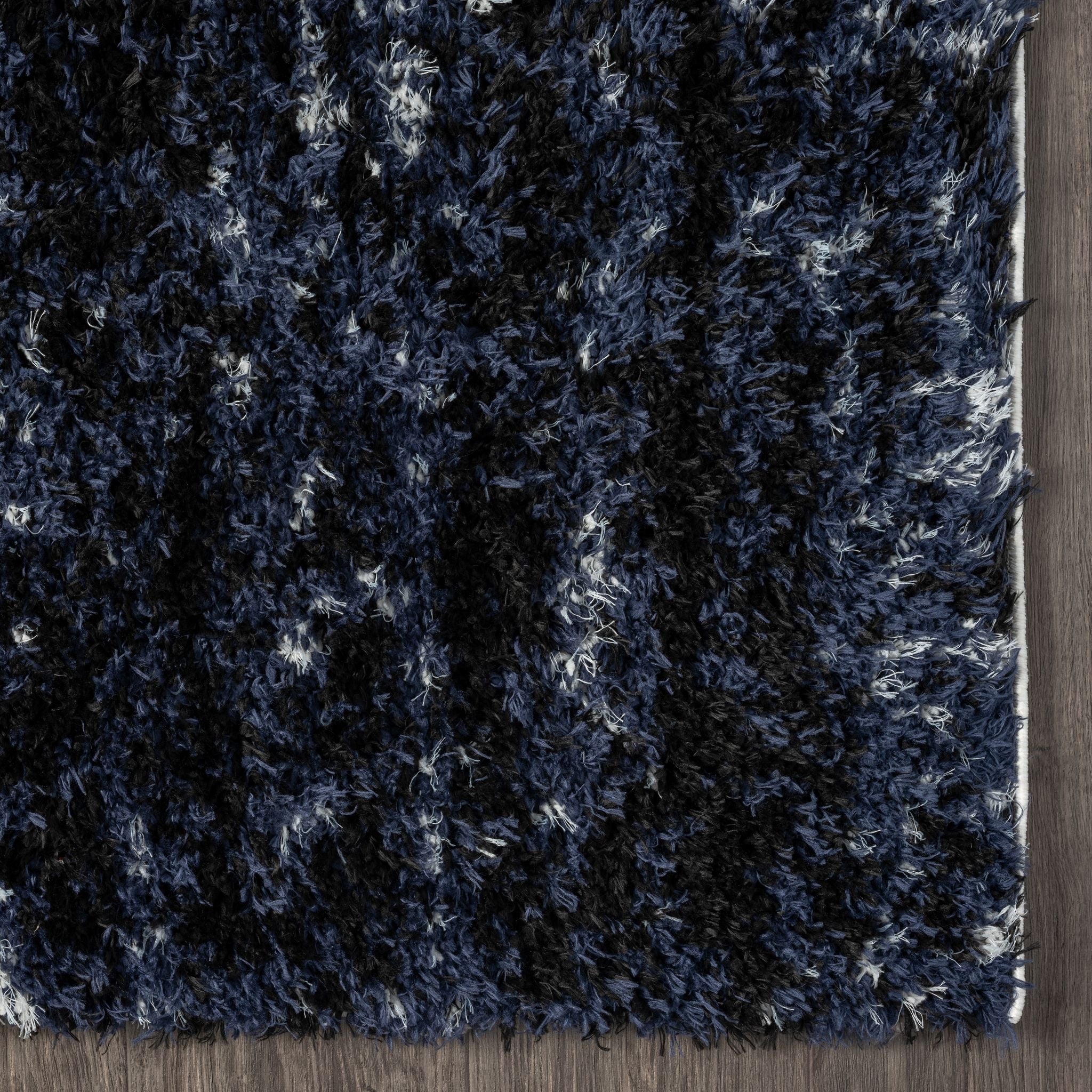 Plushy 386 Lava Navy Runner Rug - Sleek Hallway Rug