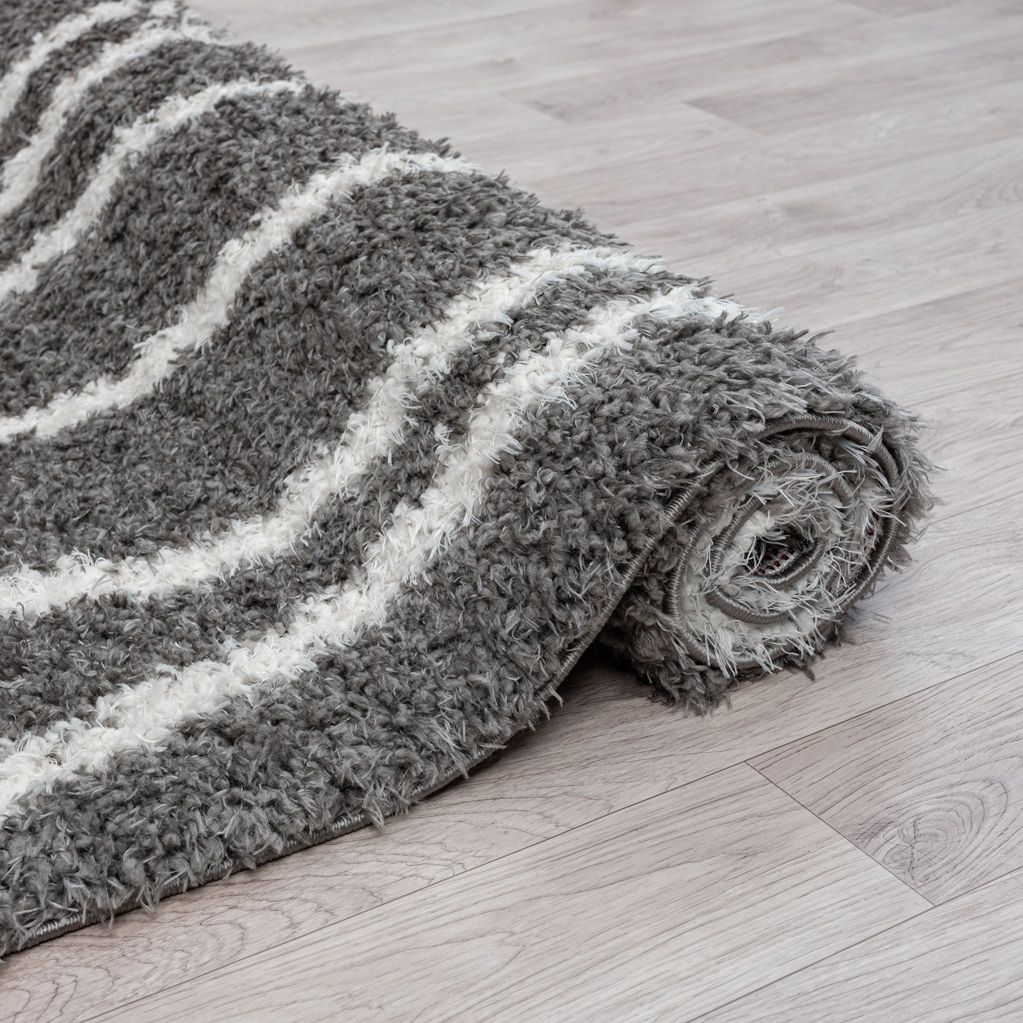 Plushy 385 Cloud Grey Runner Rug - Hallway Decor Staple