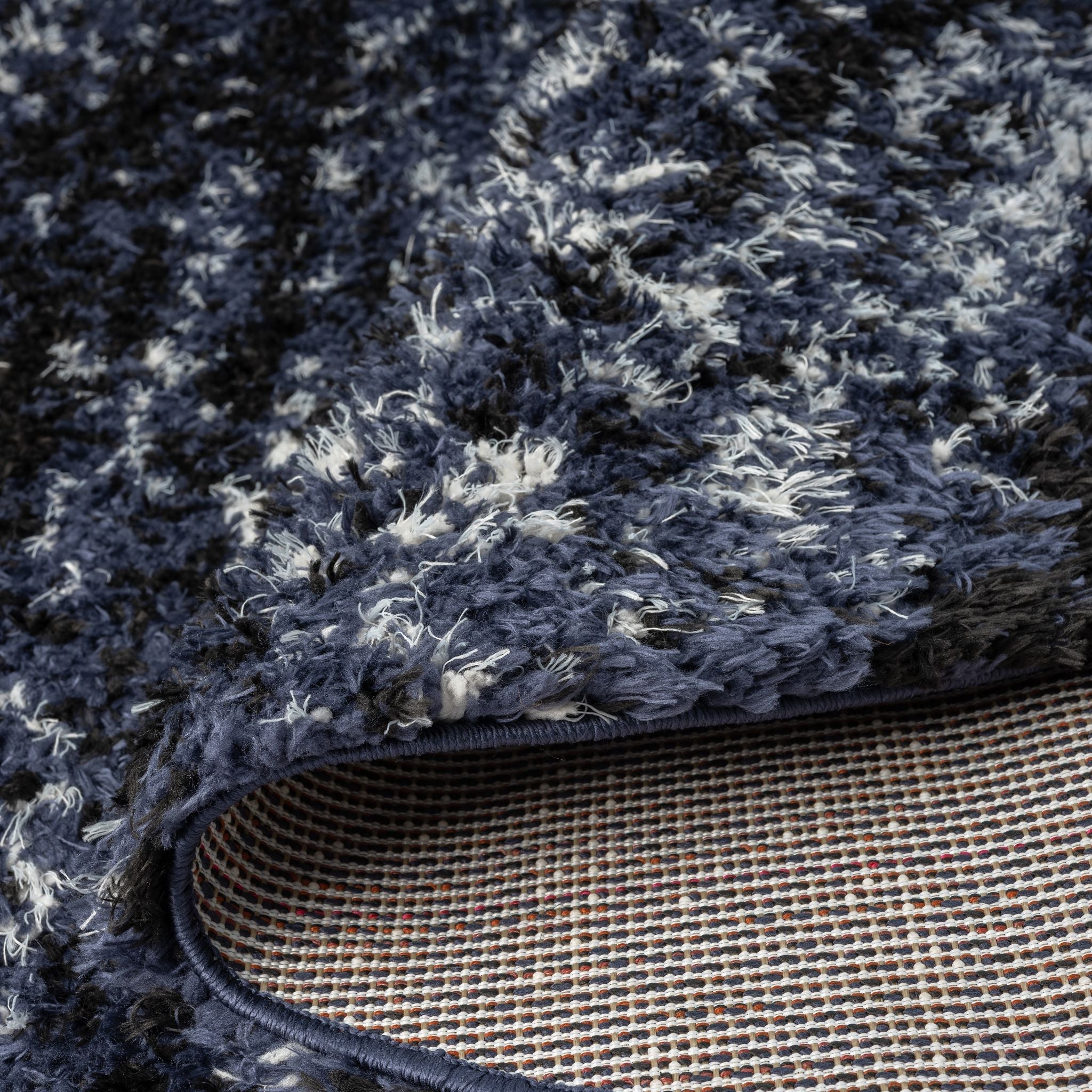 Plushy 386 Lava Navy Round Rug - Modern Round Rug Design