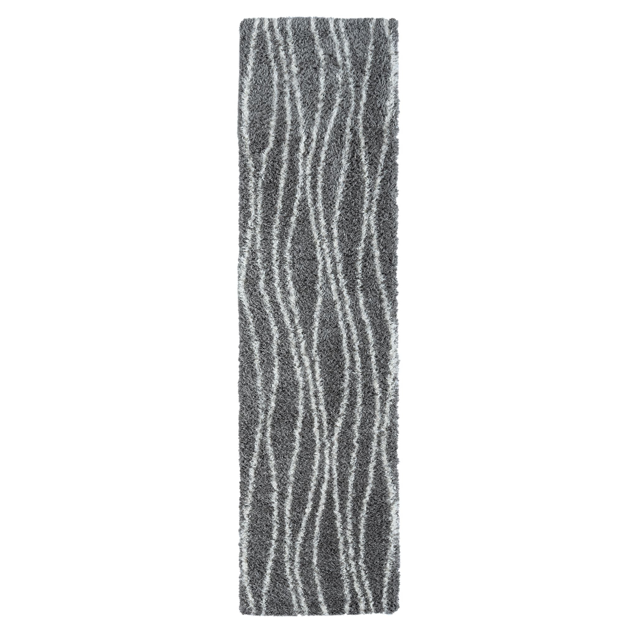 Plushy 385 Cloud Grey Runner Rug - Hallway Decor Staple