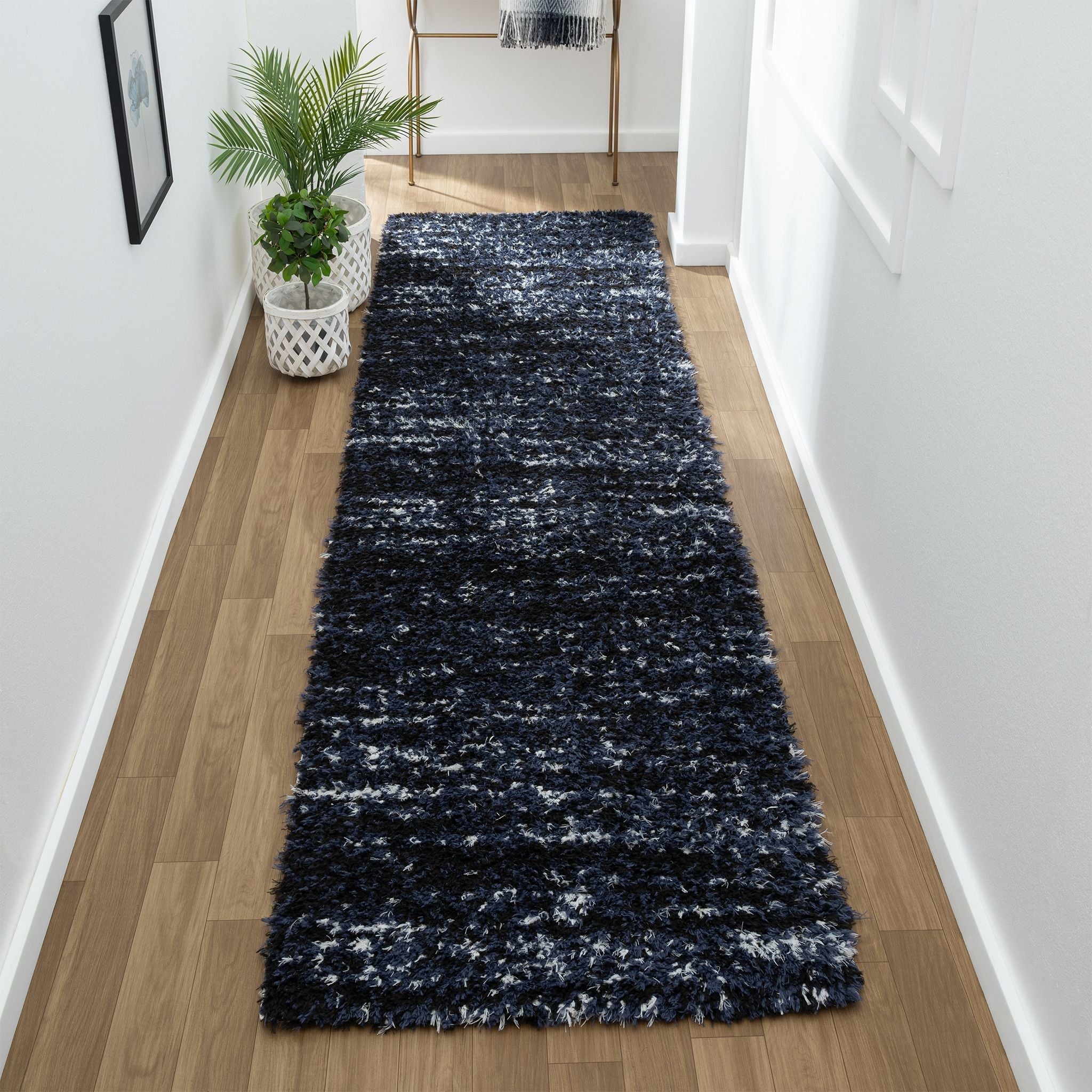 Plushy 386 Lava Navy Runner Rug - Sleek Hallway Rug