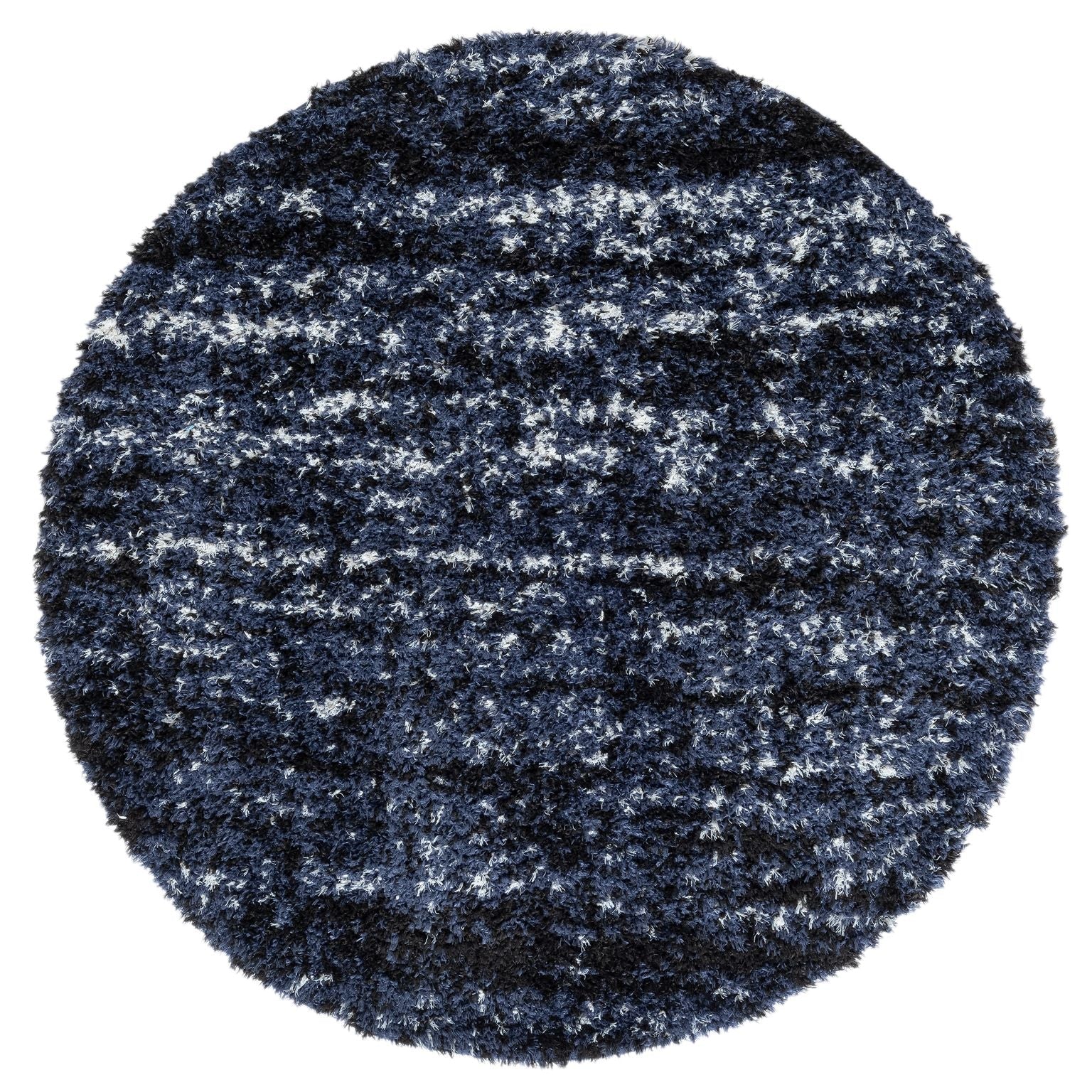 Plushy 386 Lava Navy Round Rug - Modern Round Rug Design