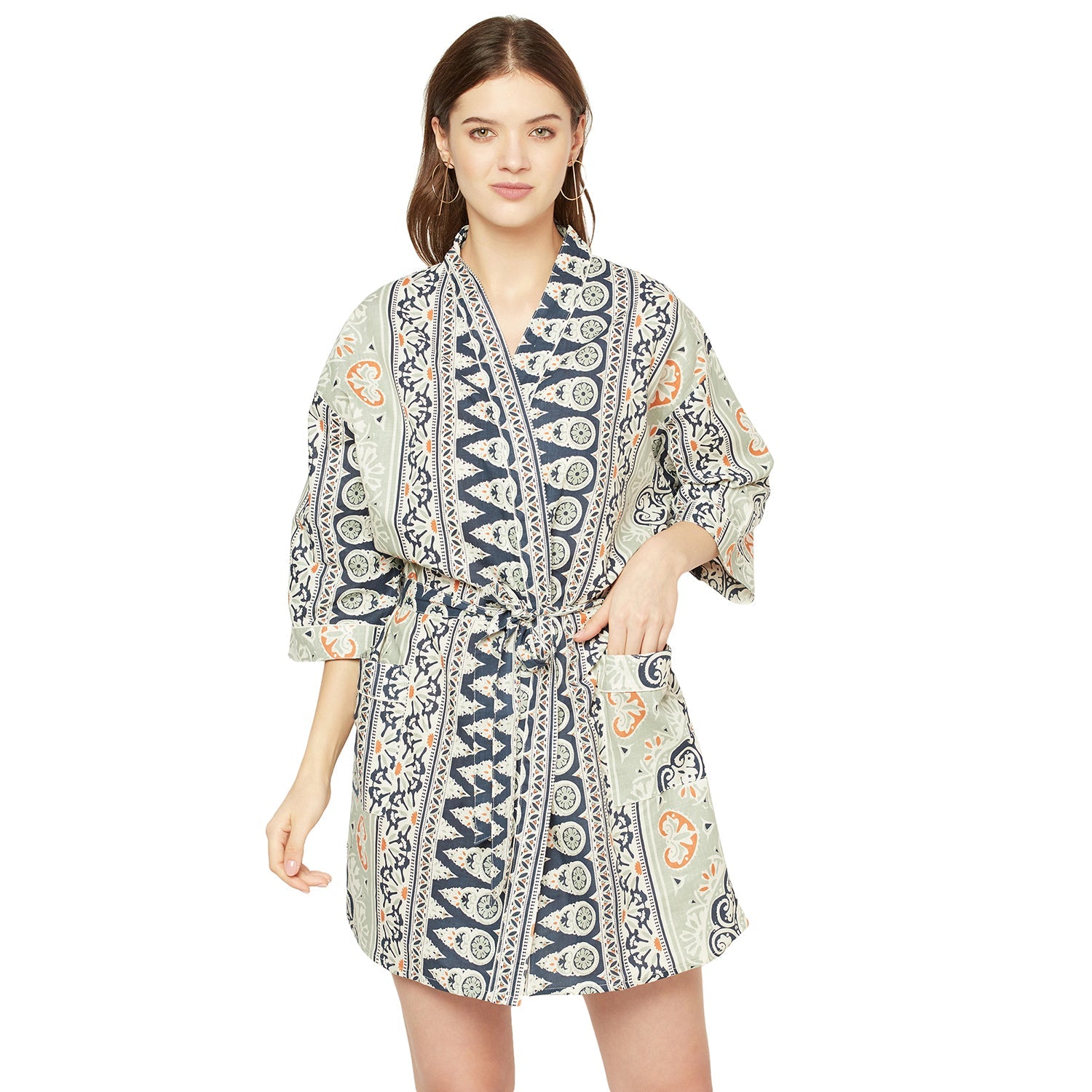 Frida's Allure - 100% Cotton Kimono Robe