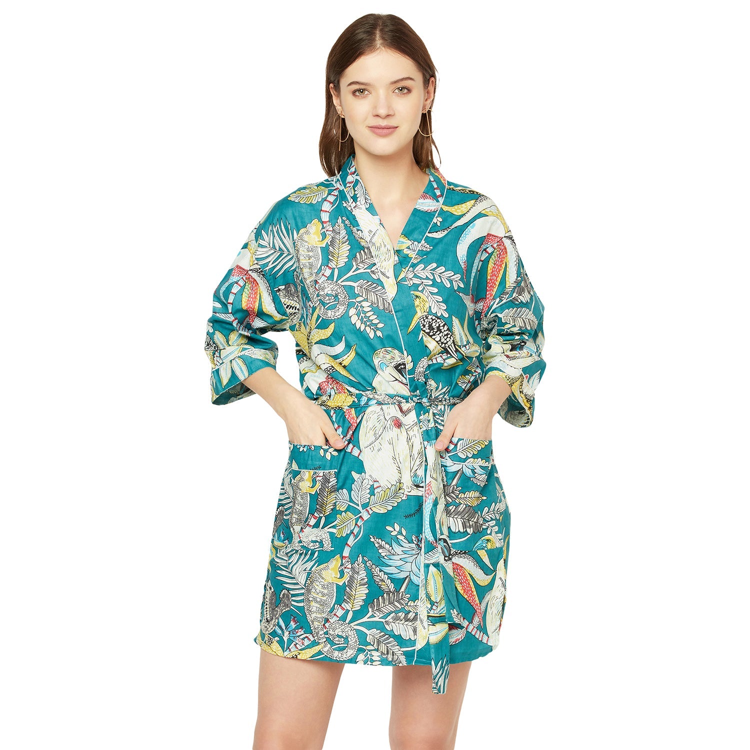 Summer's Embrace Cotton Kimono Robe - 100% Cotton