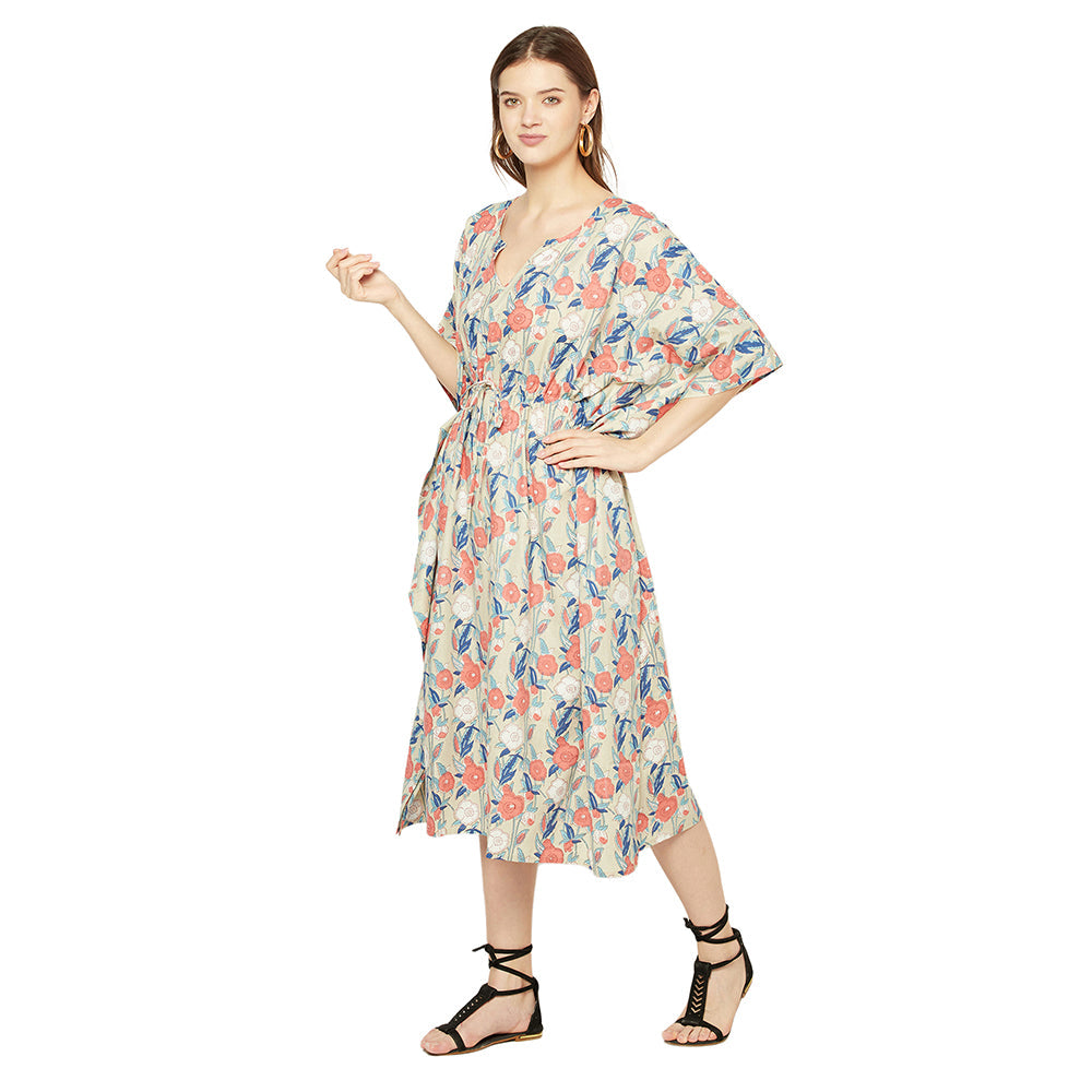 Petal Paradise Cotton Kaftan - 100% Cotton