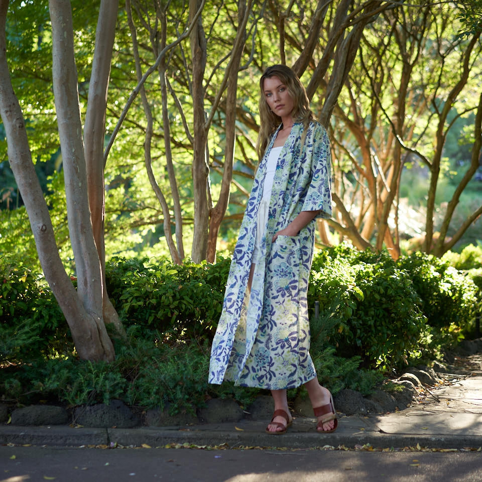 Pura Vida Cotton Kimono Robe – Chic Comfort