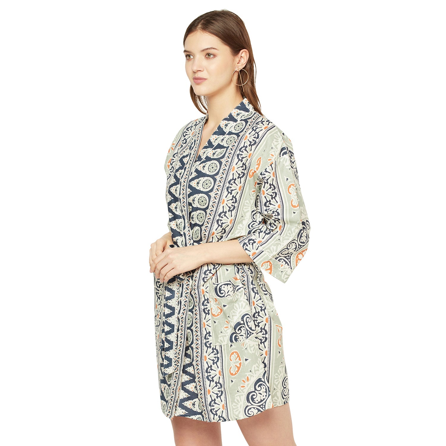 Frida's Allure - 100% Cotton Kimono Robe