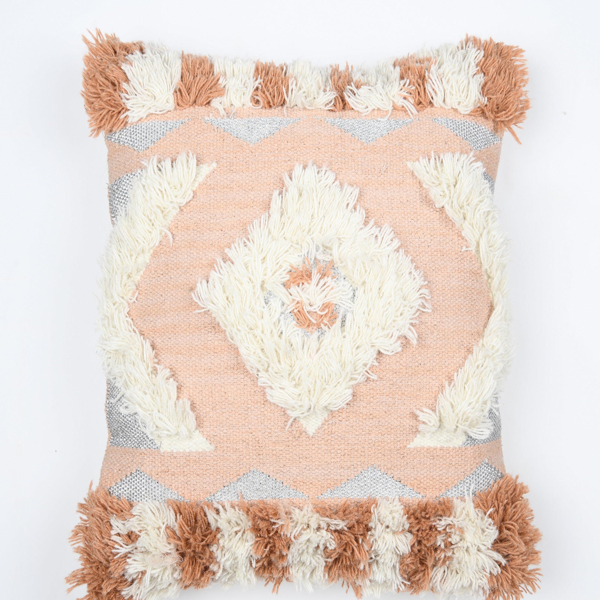 Boho Oasis Wool Cushion Cover - Handwoven
