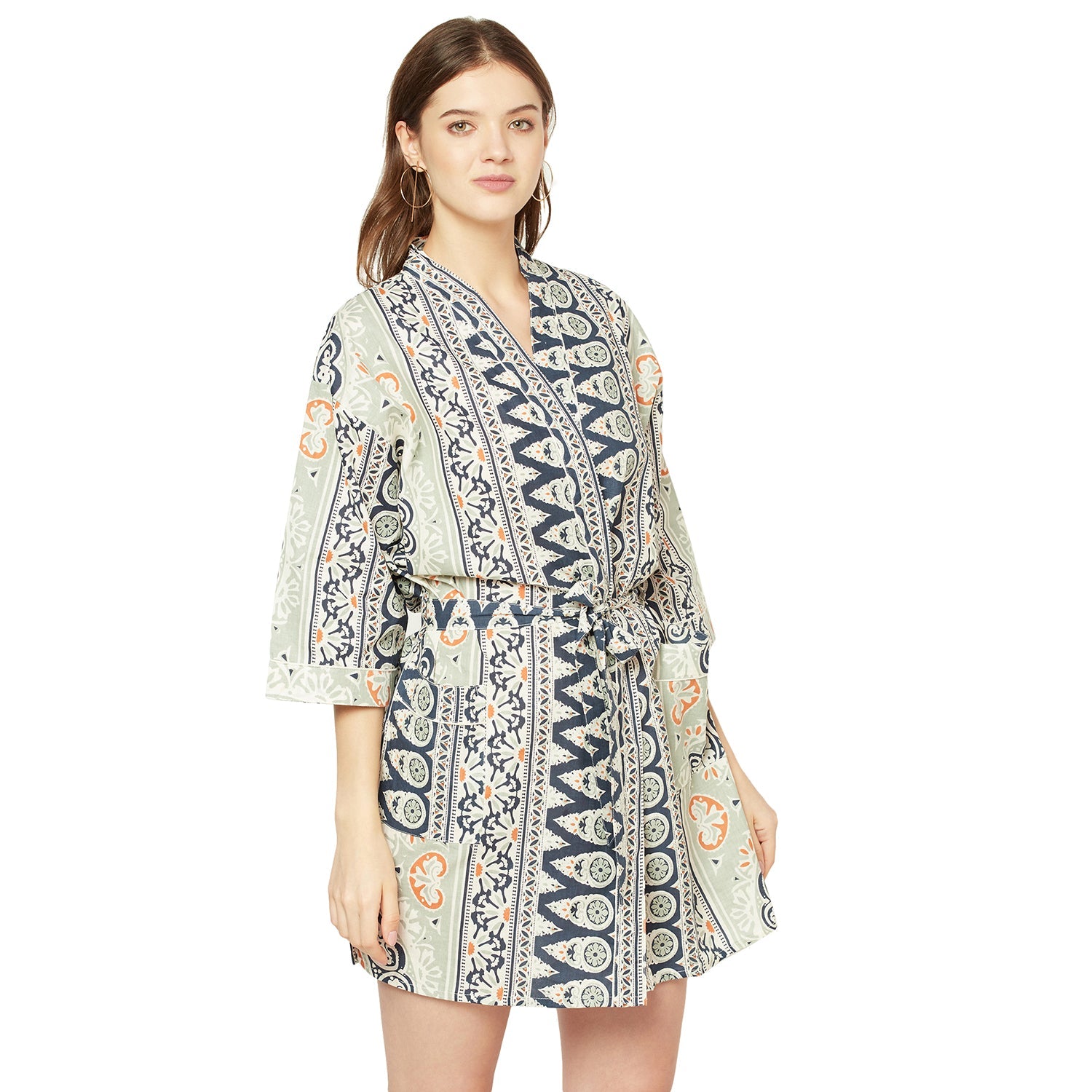 Frida's Allure - 100% Cotton Kimono Robe