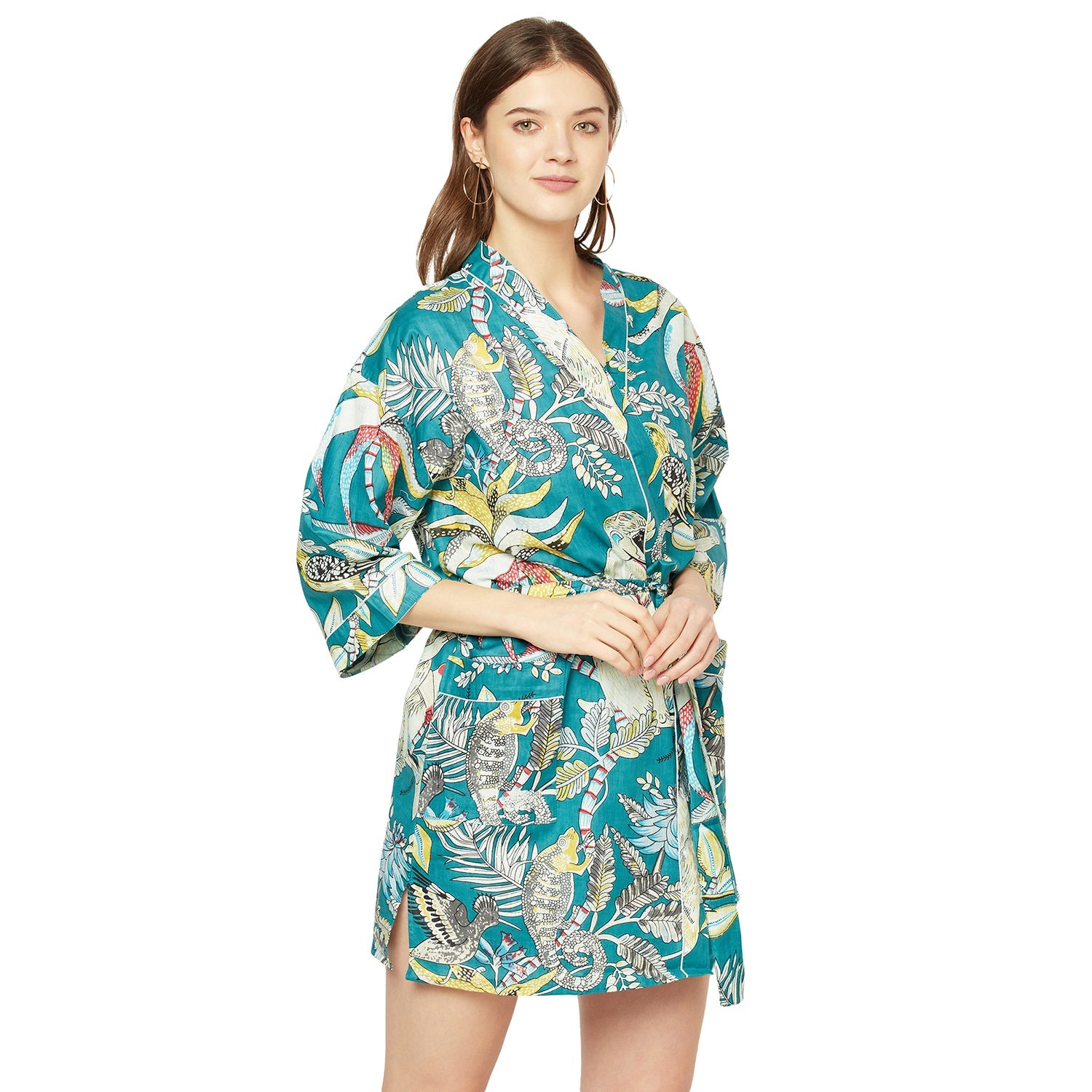 Summer's Embrace Cotton Kimono Robe - 100% Cotton