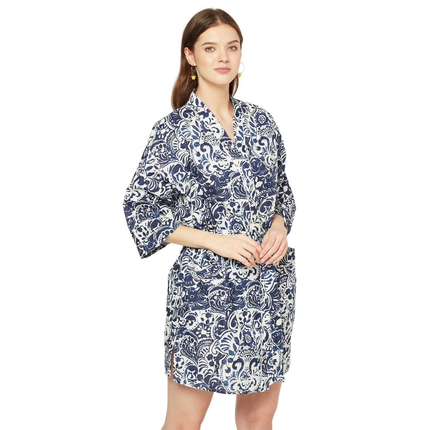 Summer Haven Cotton Kimono Robe - 100% Cotton