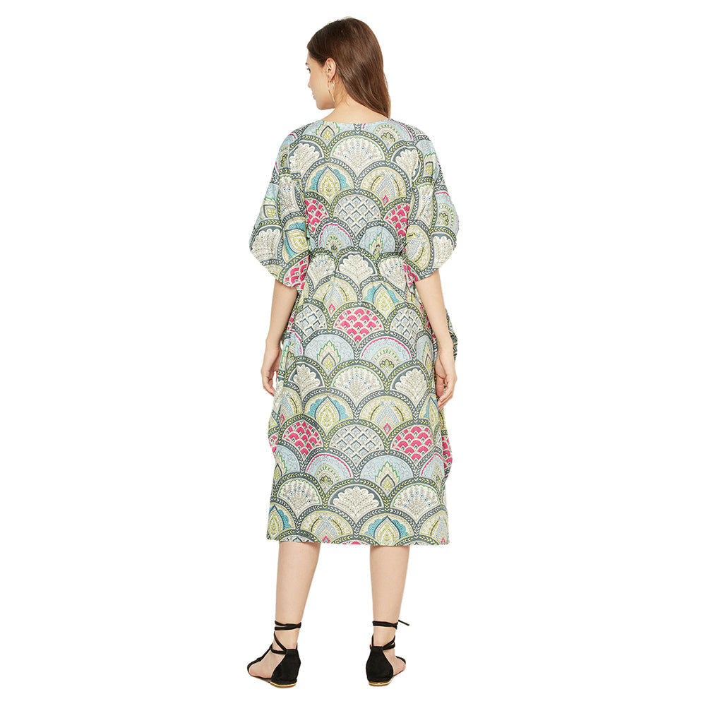 Spiritual Symmetry Cotton Kaftan - 100% Cotton