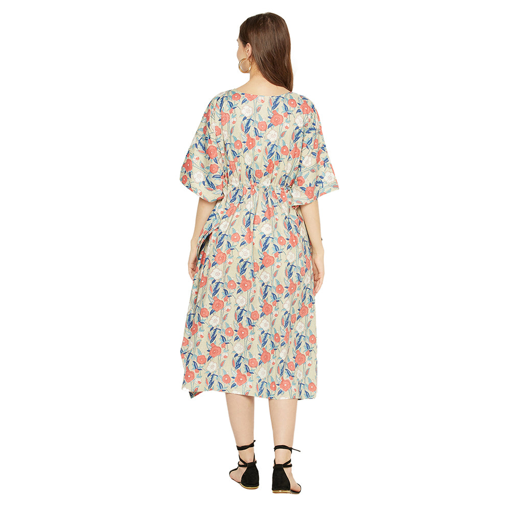 Petal Paradise Cotton Kaftan - 100% Cotton
