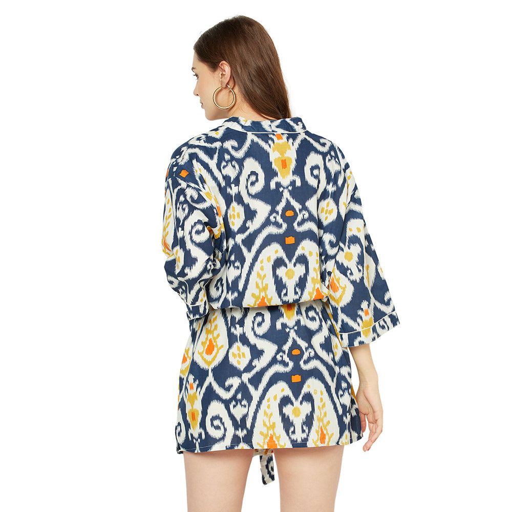 Relaxing Radiance Cotton Kimono Robe