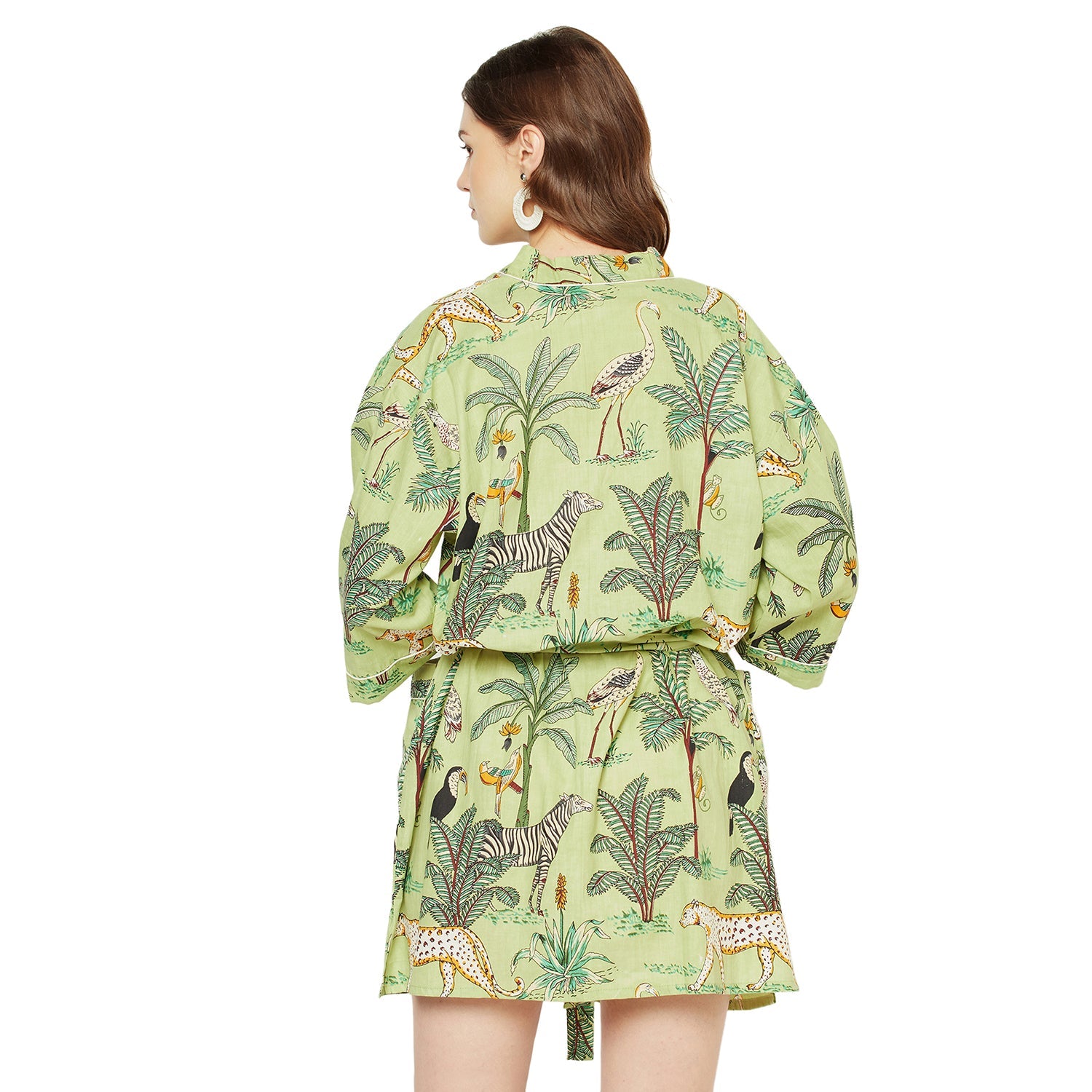 Summer Serenity Kimono Cotton Dressing Gown